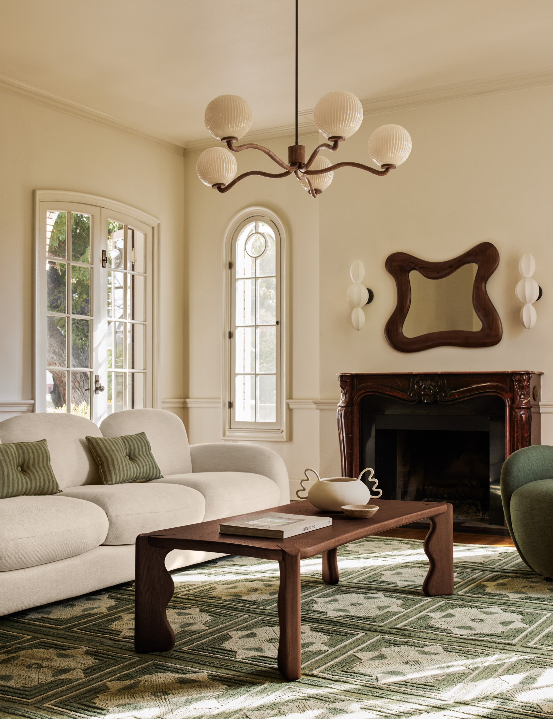 Cielo Hand-Knotted Wool Rug | Geometric Motifs, High-Low Pile