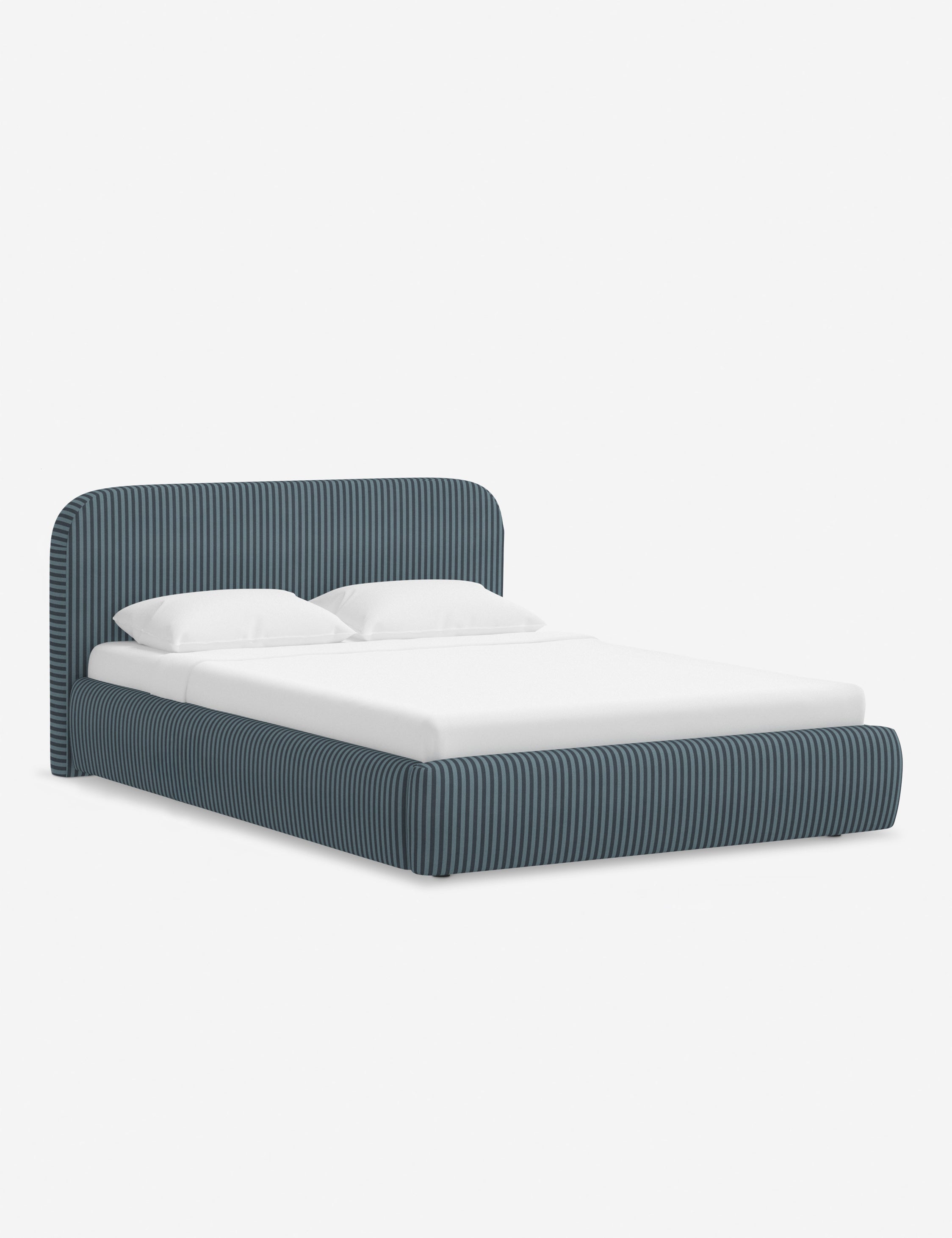Bela Platform Bed | Upholstered, Low Rounded Headboard