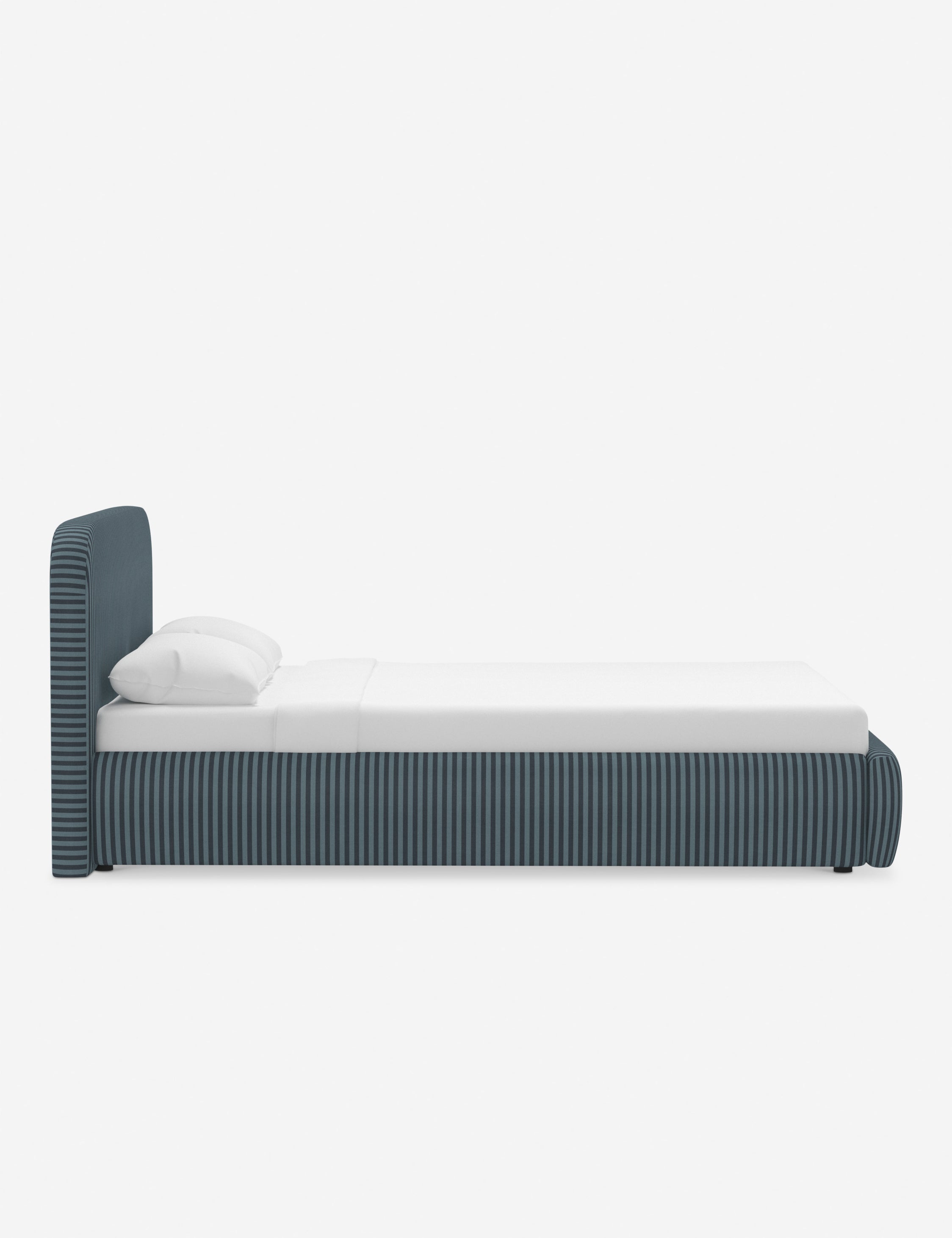 Bela Platform Bed | Upholstered, Low Rounded Headboard