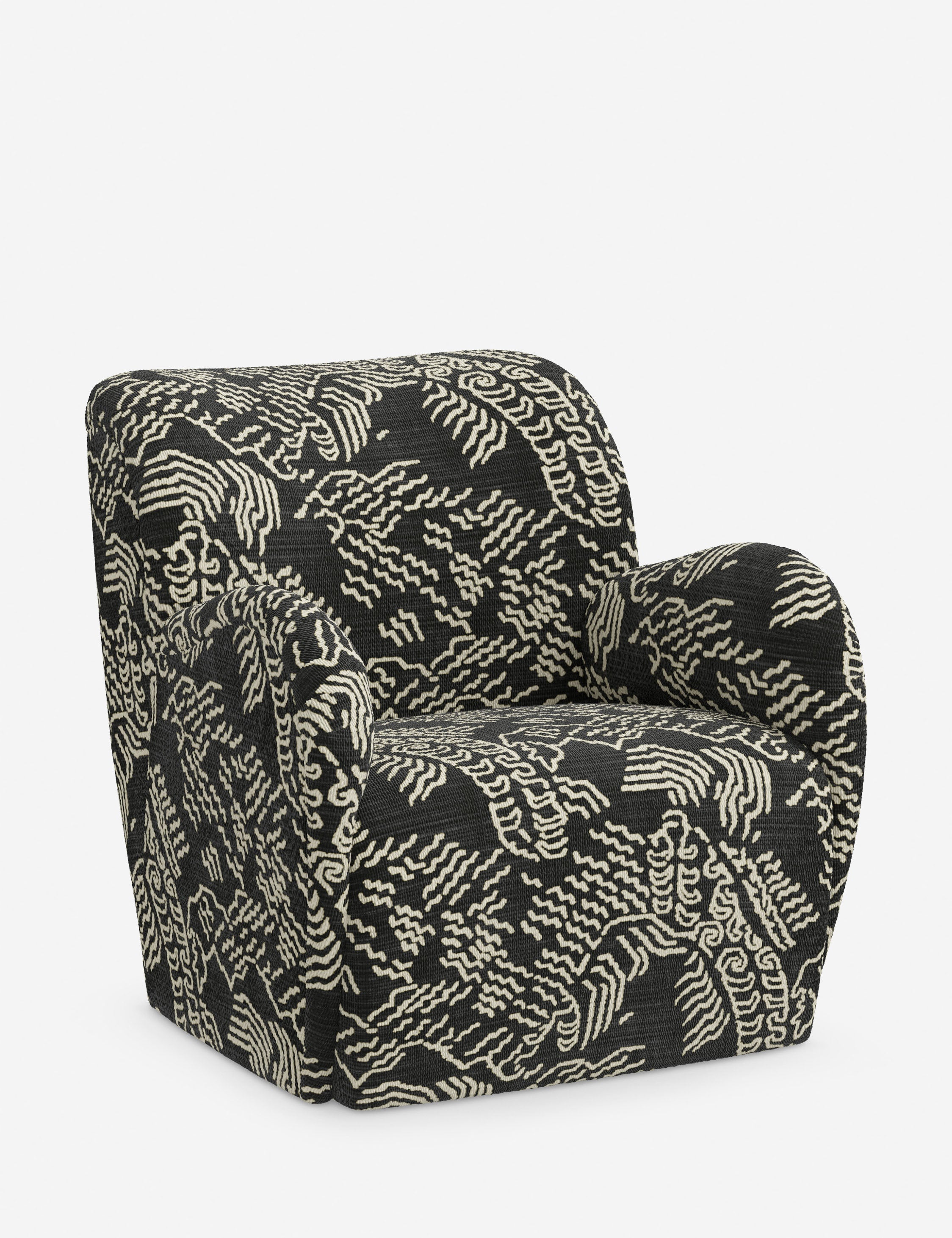 Bela Swivel Chair | Overstuffed Arms, Custom Upholstery