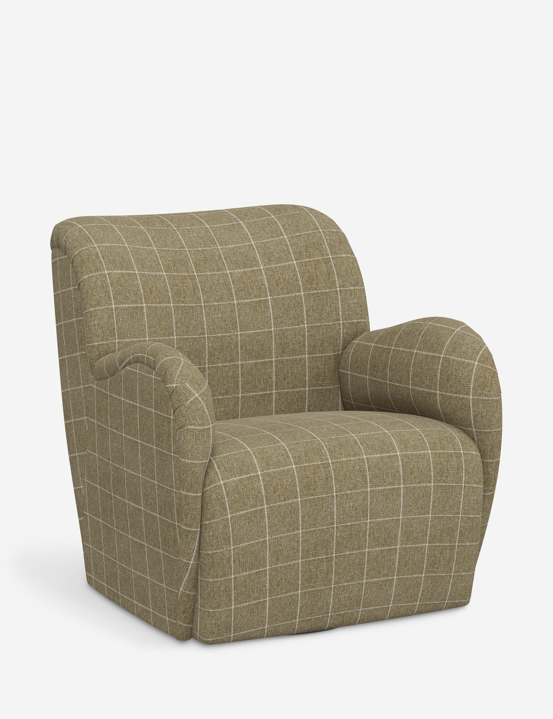Bela Swivel Chair | Overstuffed Arms, Custom Upholstery