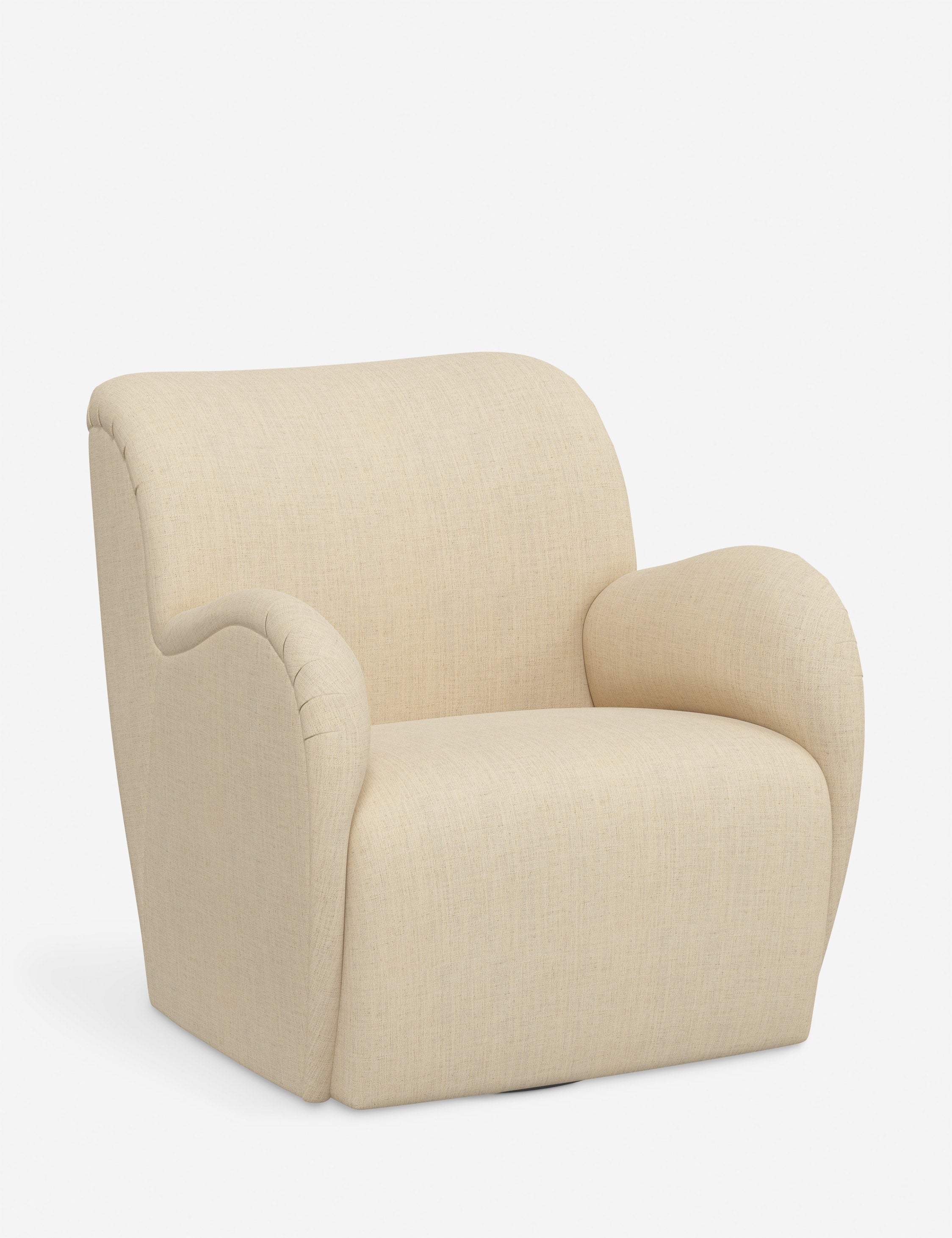 Bela Swivel Chair | Overstuffed Arms, Custom Upholstery