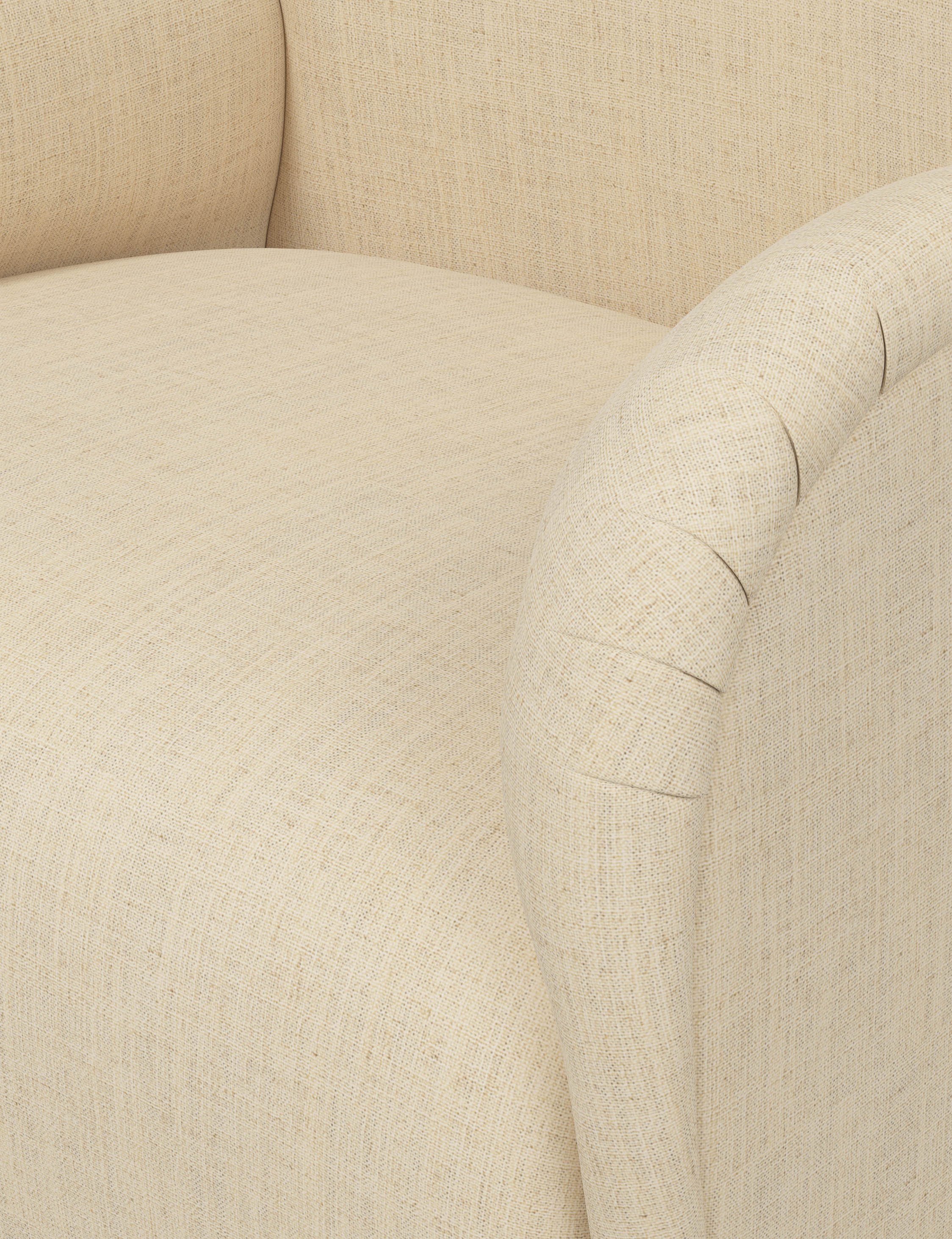 Bela Swivel Chair | Overstuffed Arms, Custom Upholstery