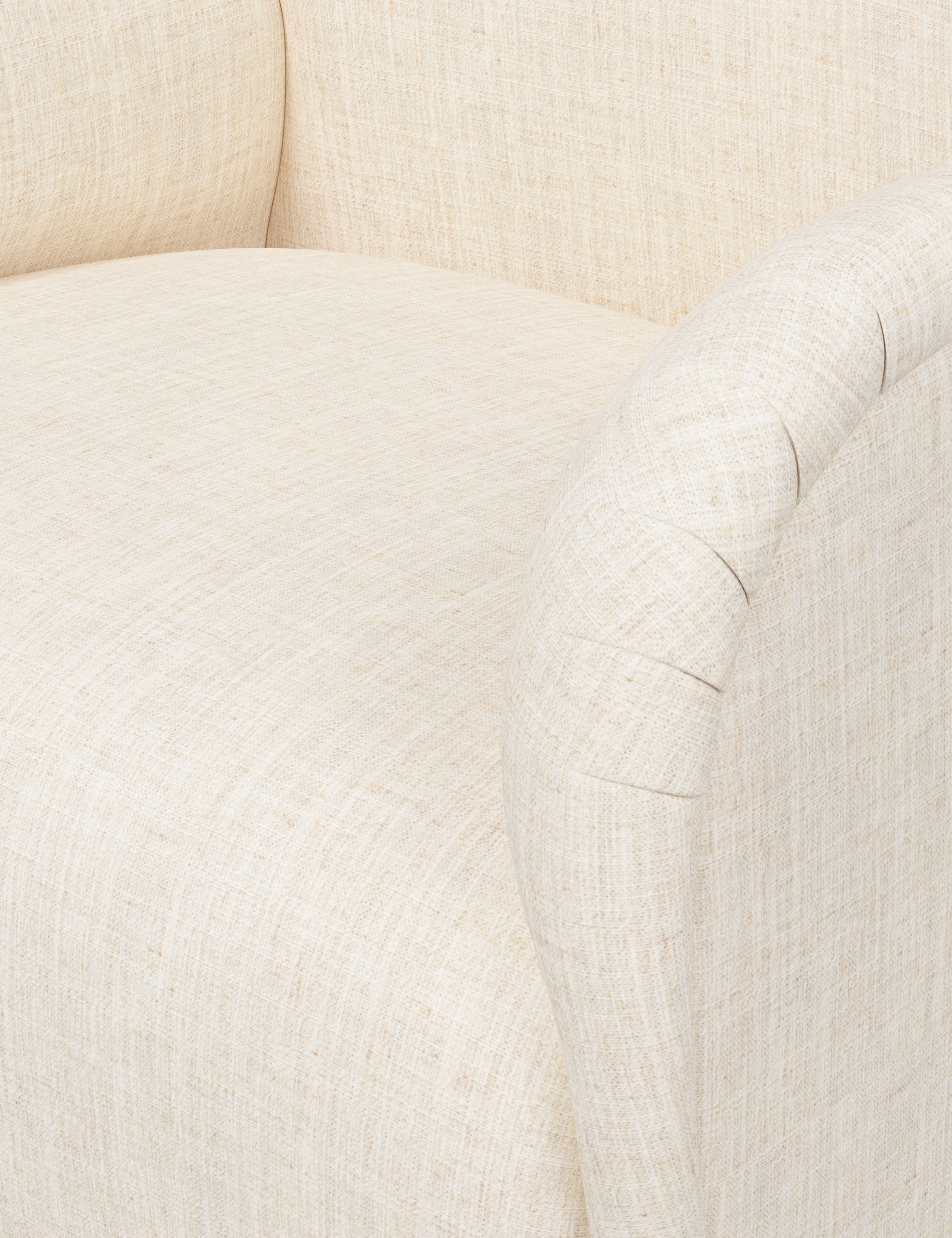 Bela Swivel Chair | Overstuffed Arms, Custom Upholstery