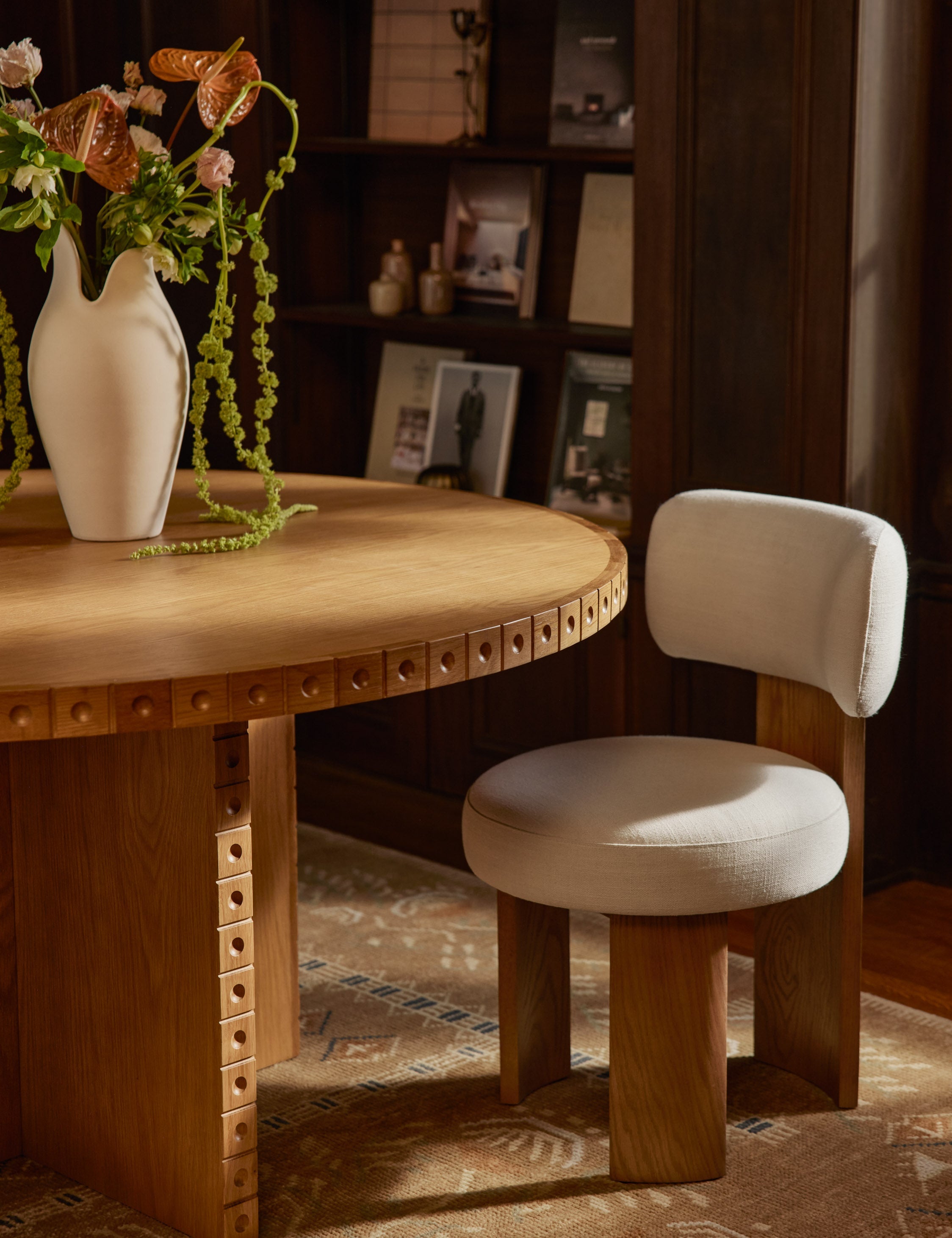 Bela Dining Chair | Cushioned Seat, Performance Linen Upholstery