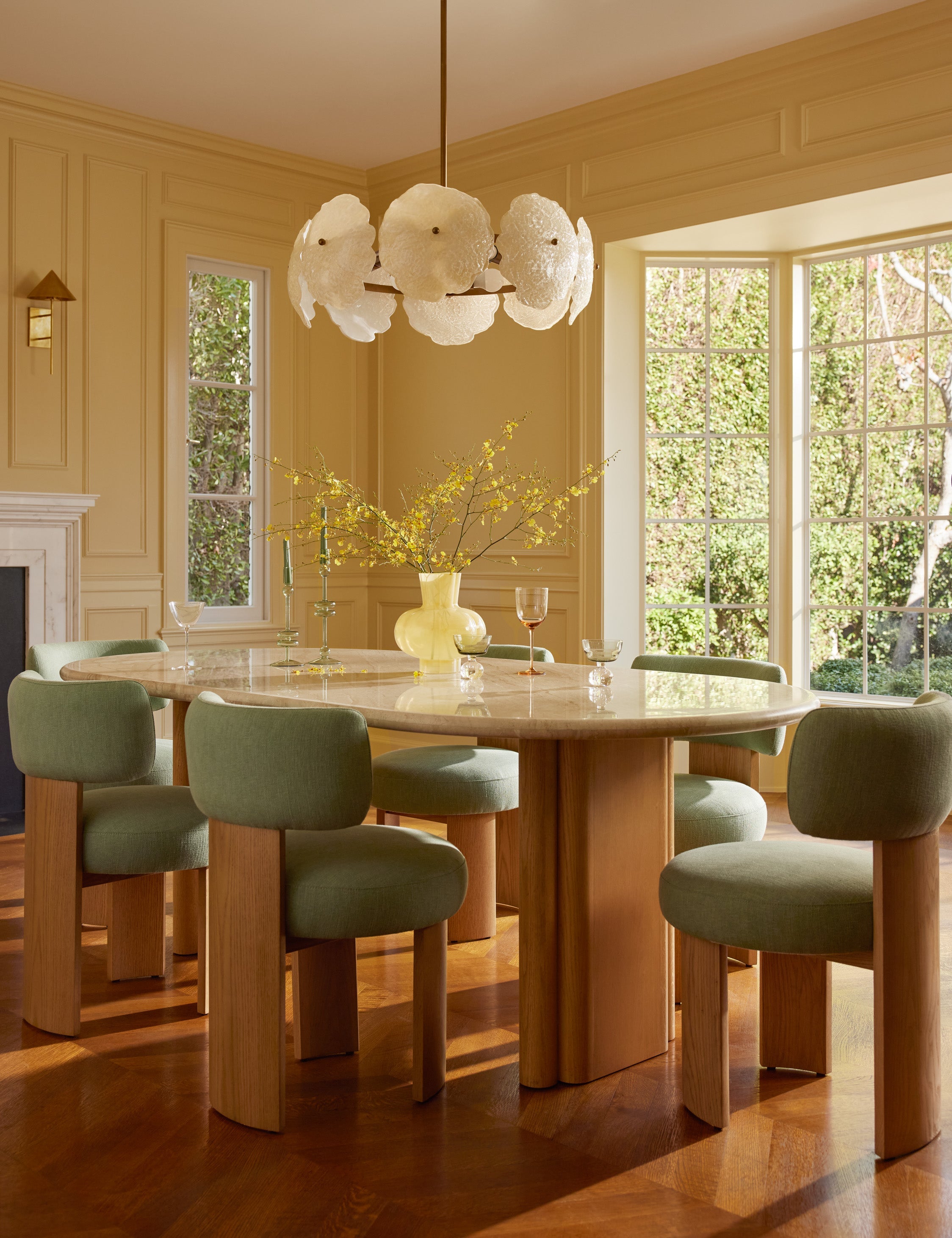 Bela Dining Chair | Cushioned Seat, Performance Linen Upholstery