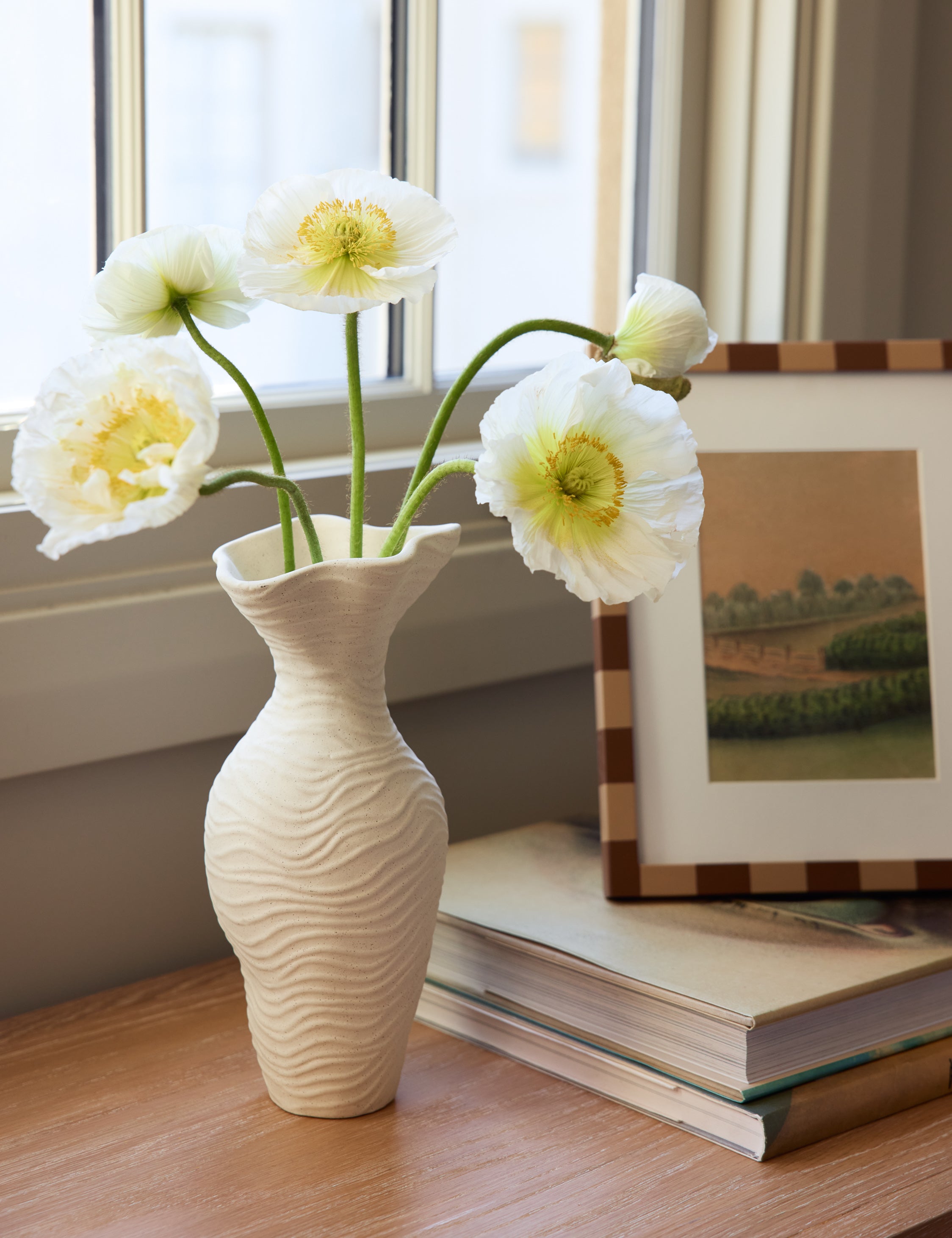 Wren Wrinkle Vase | Organic Earthen Form, Unique Glaze Finish