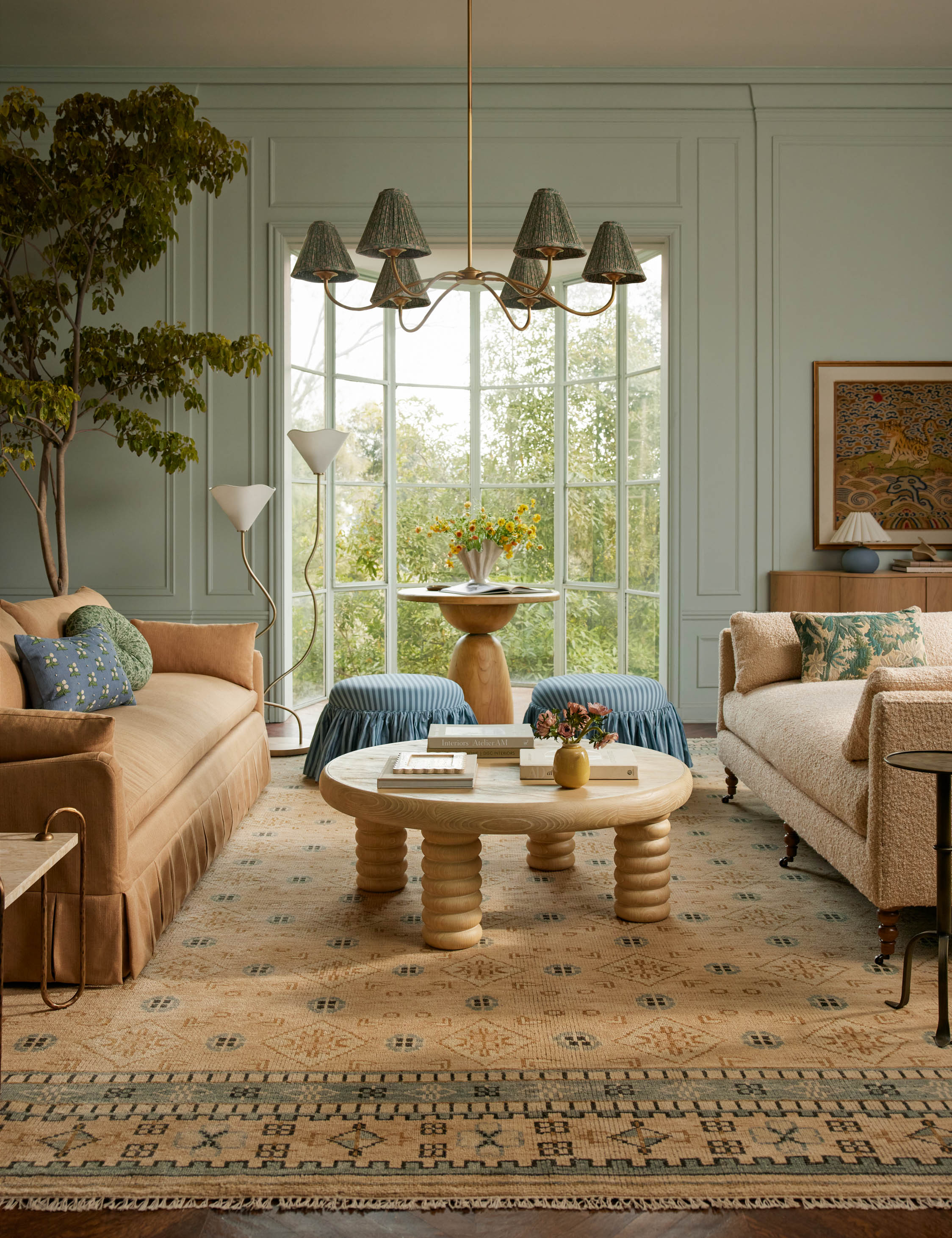 Hira Wool Rug | Hand-Knotted, Geometric Motifs