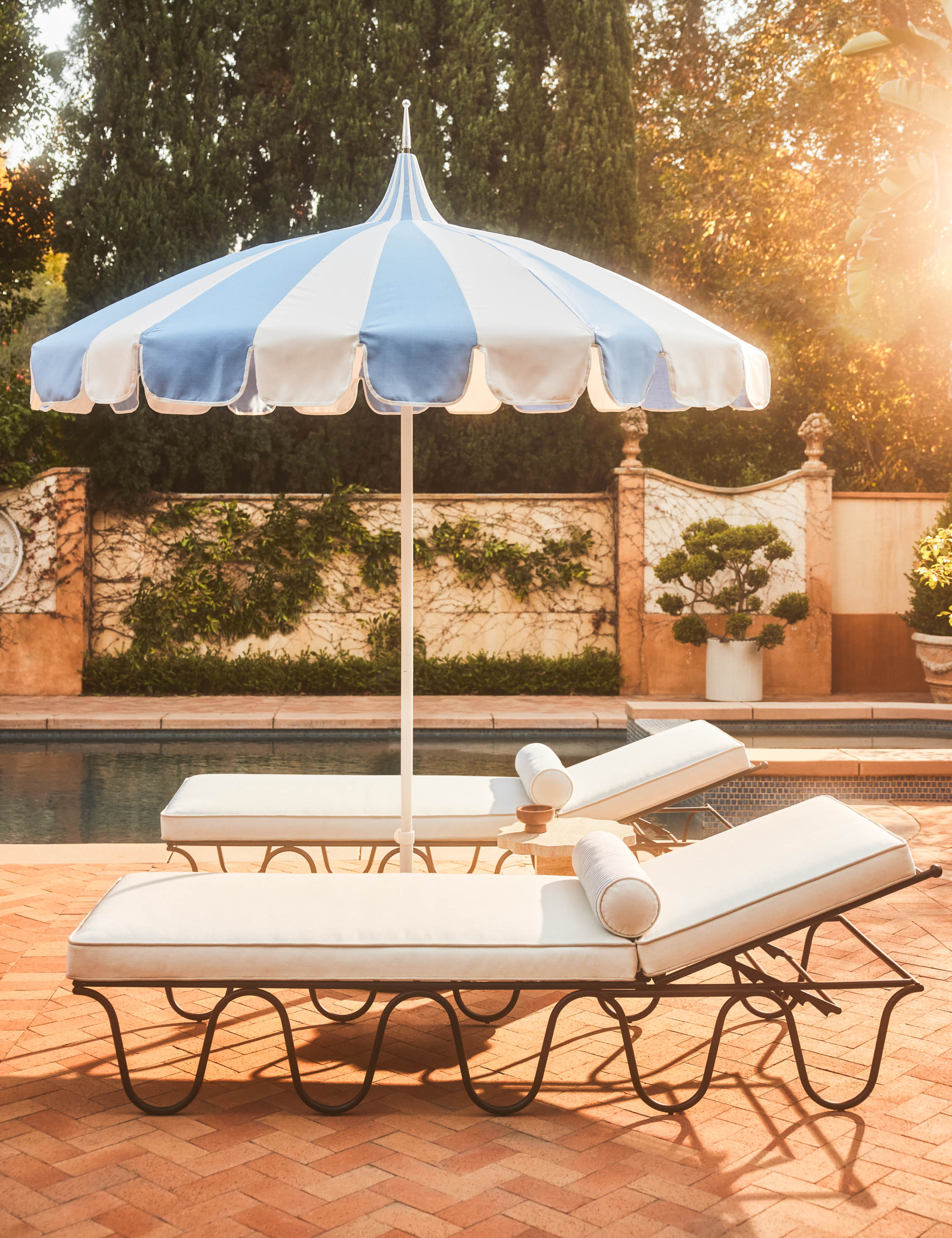 Aamu Pagoda Umbrella | Sunbrella Canopy, Coastal Design