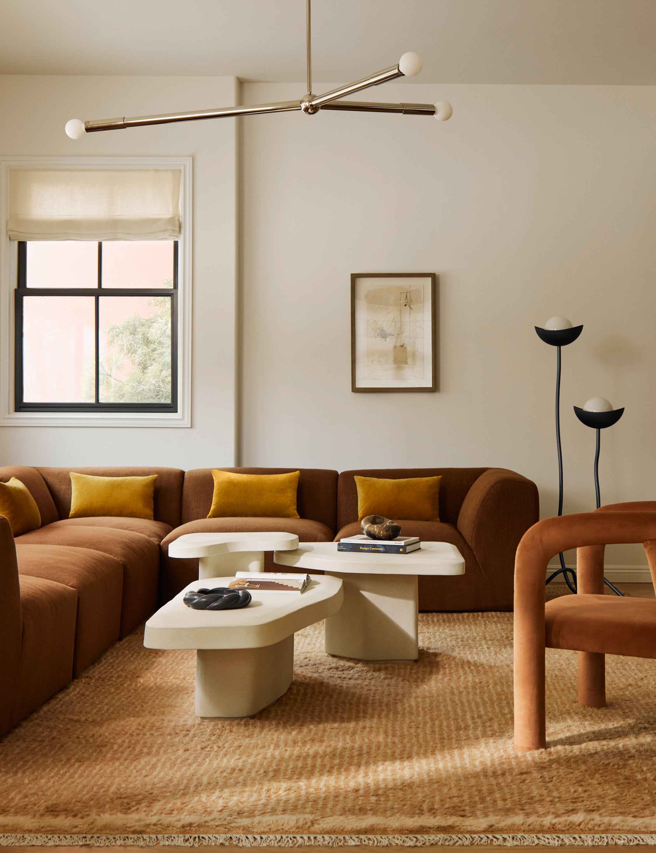 Kalea Floor Lamp | U-Shape Base, Opal Glass Orbs