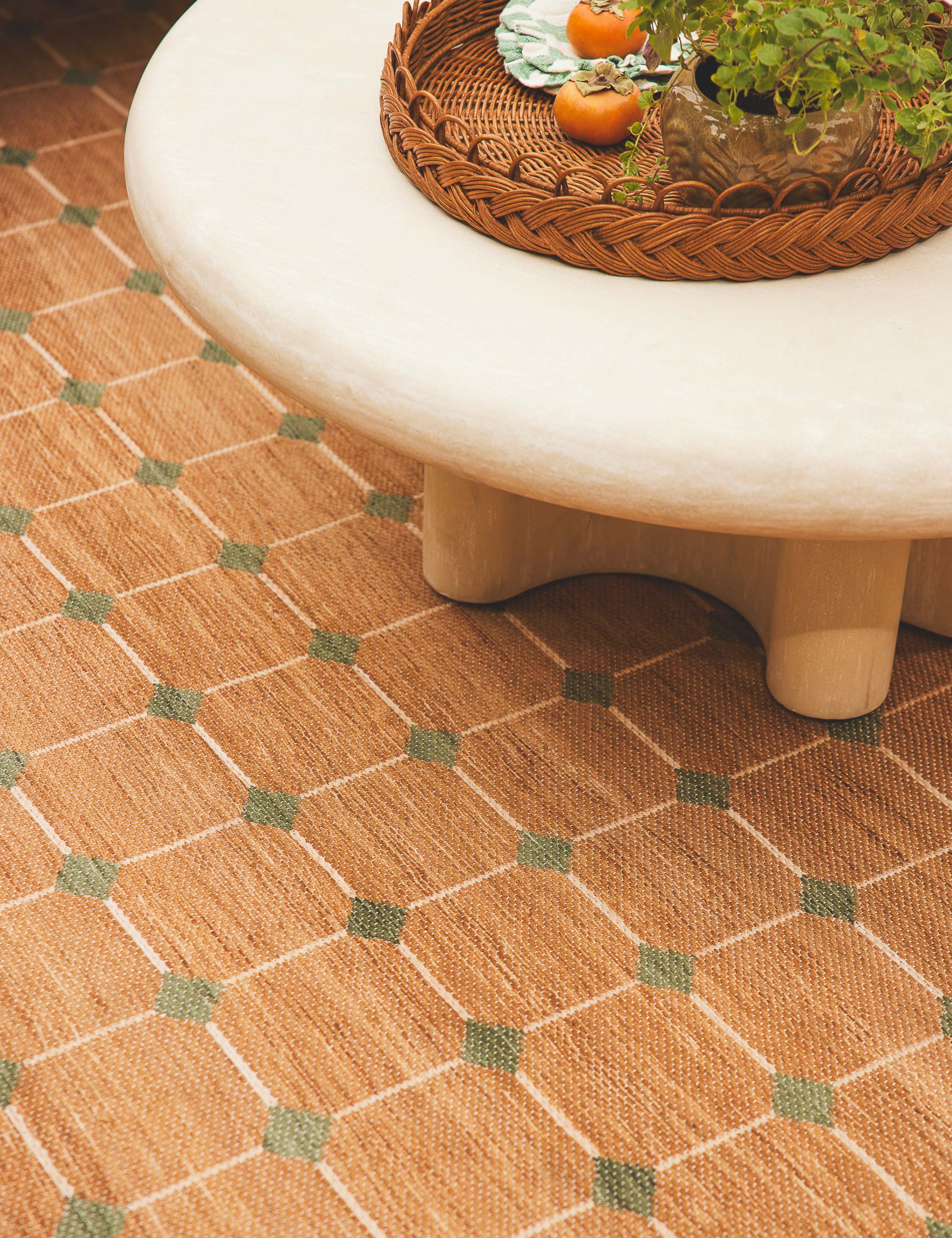 Cypress Indoor/Outdoor Rug | Mosaic Pattern, Durable Design