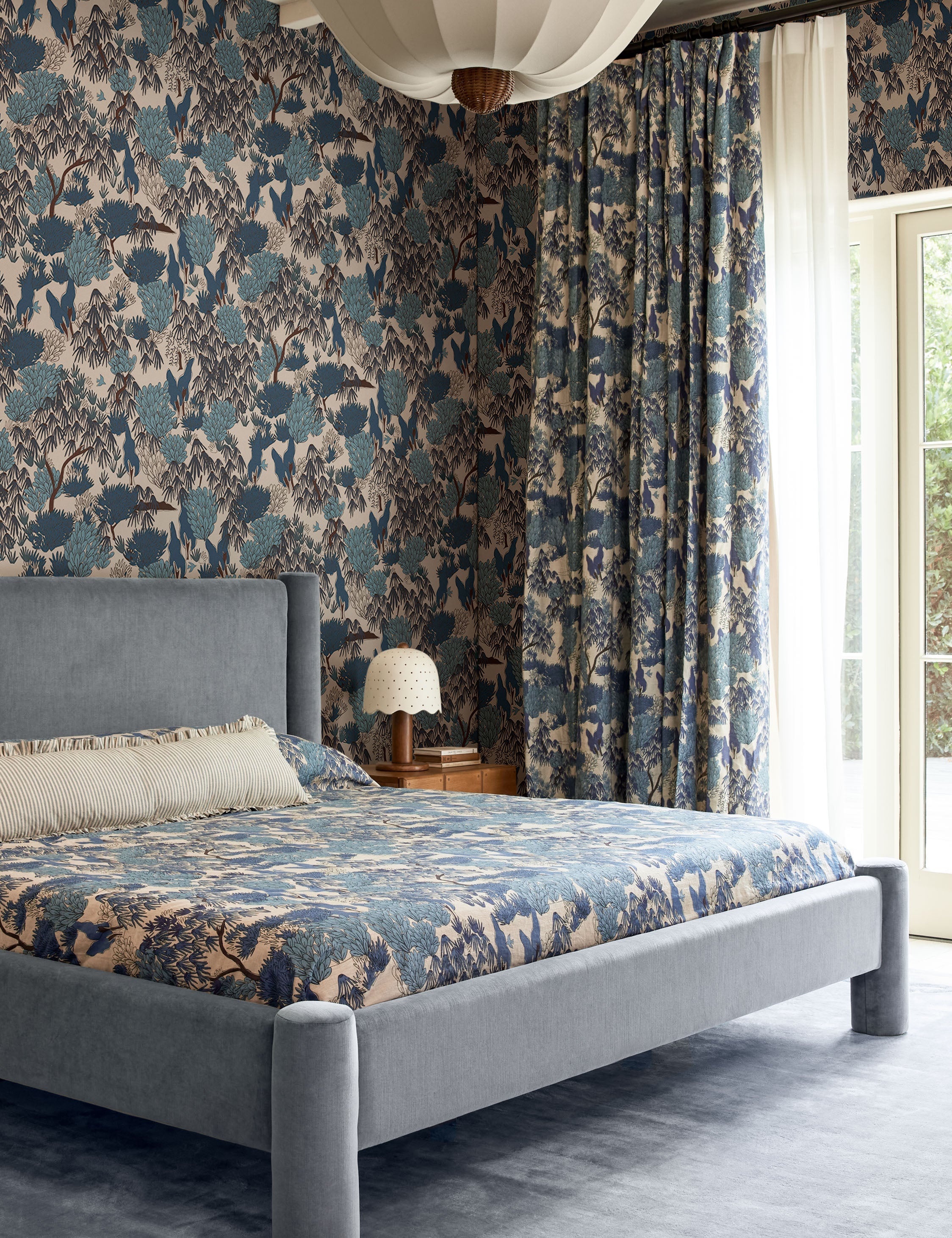 Briar Linen Curtain Panel | Botanical Print, Exclusive Design