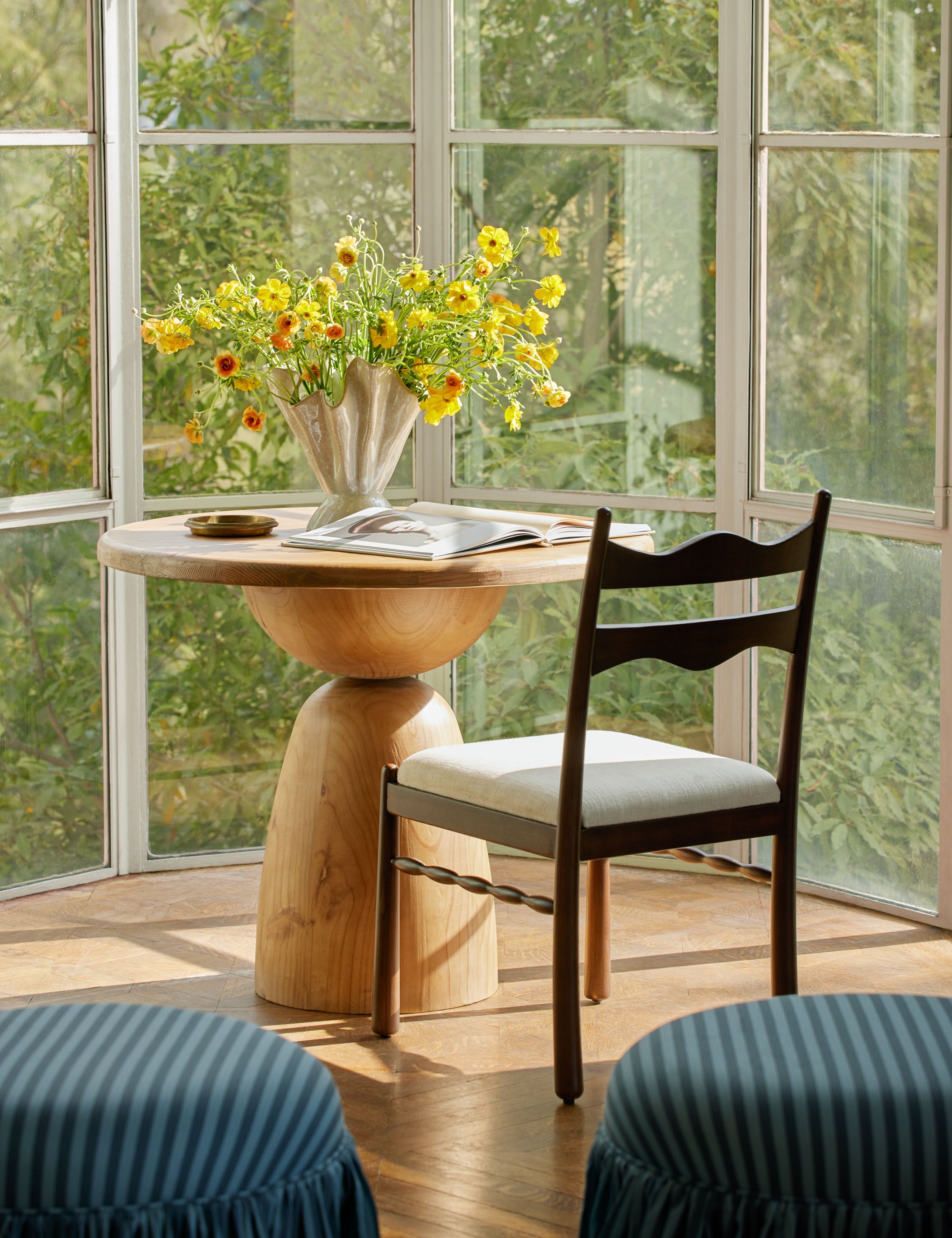 Kairo Dining Chairs (Set of 2) | Upholstered Seat, Tapered Legs