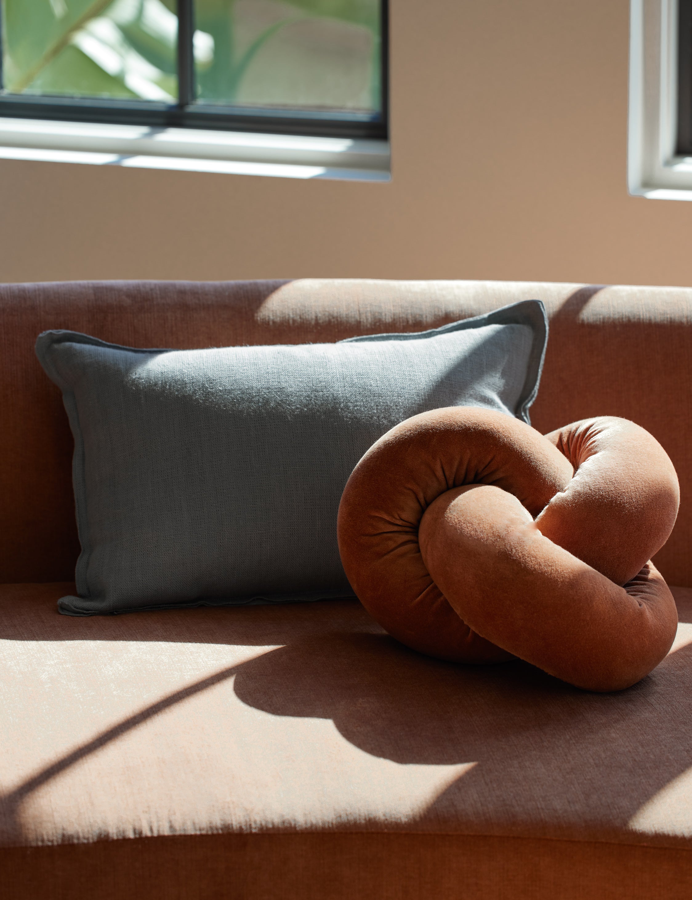 Luna Linen Lumbar Pillow | Superior Long Fiber Flax, Tonal Stitch Detail