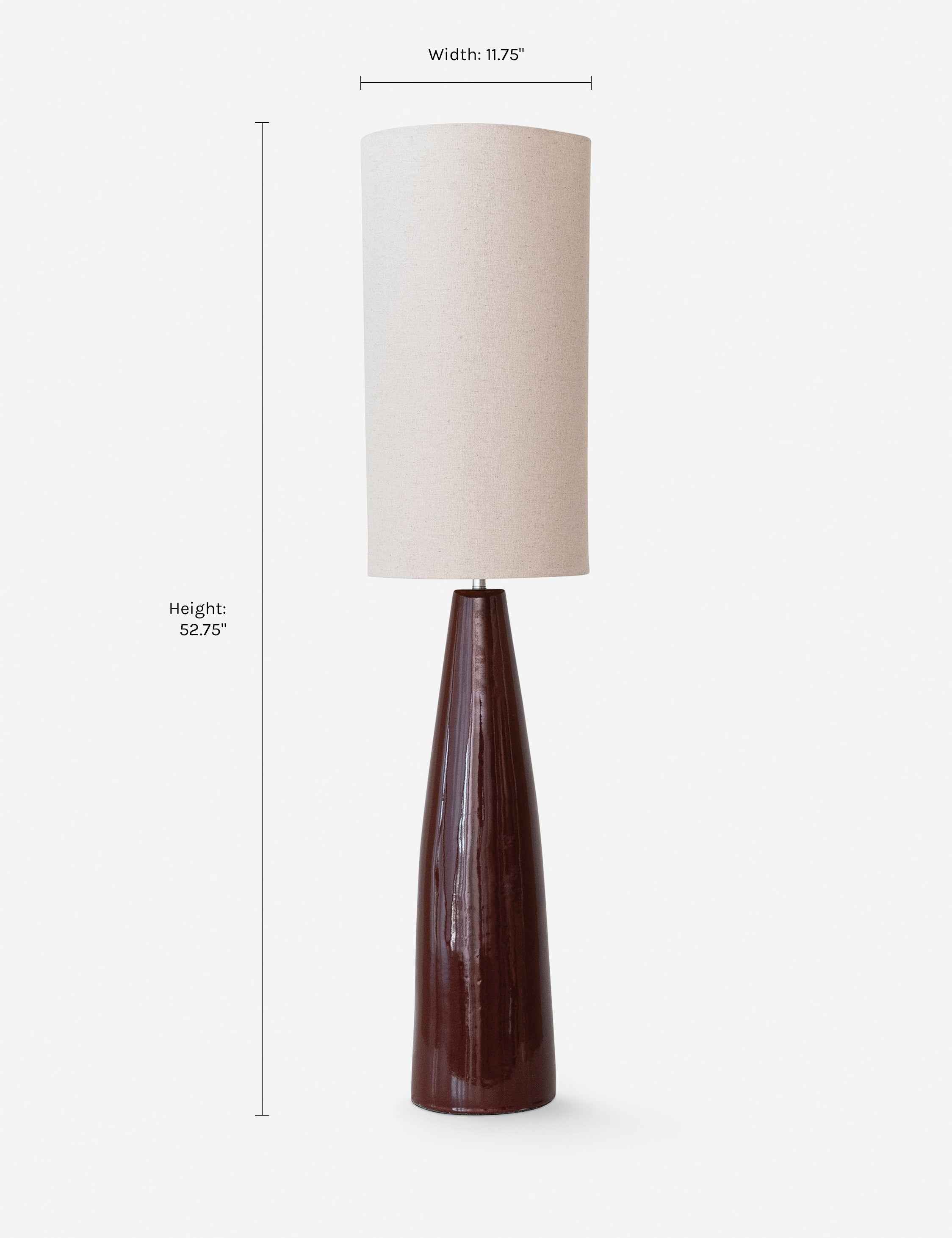 Mira Floor Lamp | Tapered Base, Linen Shade