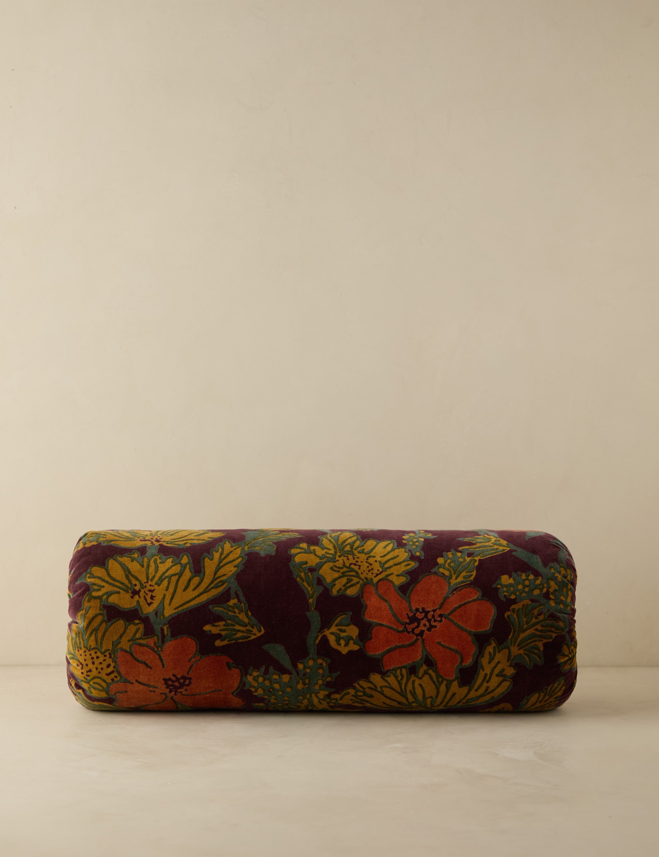 Aveline Velvet Pillow | Bold Floral Design, Luxurious Texture