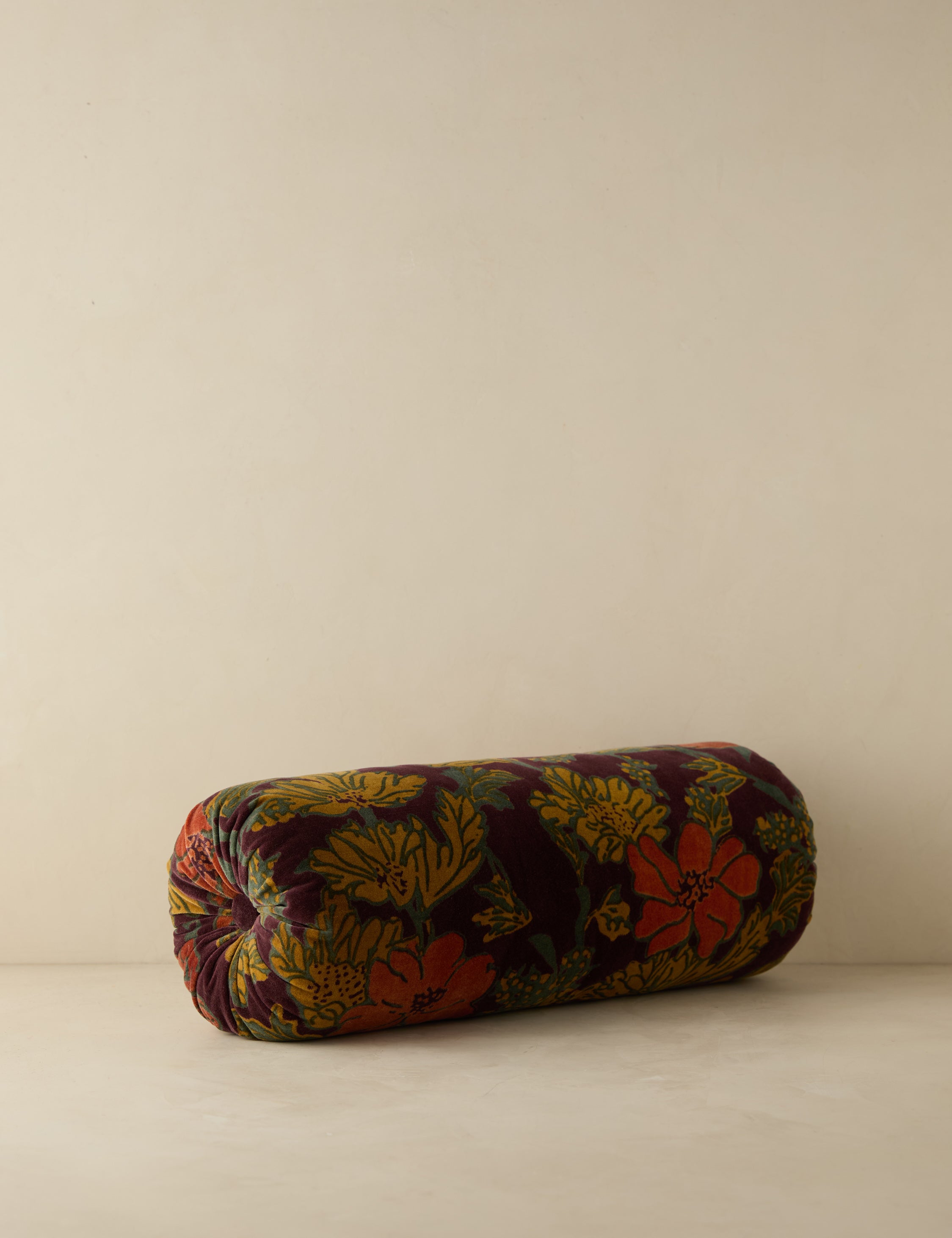 Aveline Velvet Pillow | Bold Floral Design, Luxurious Texture