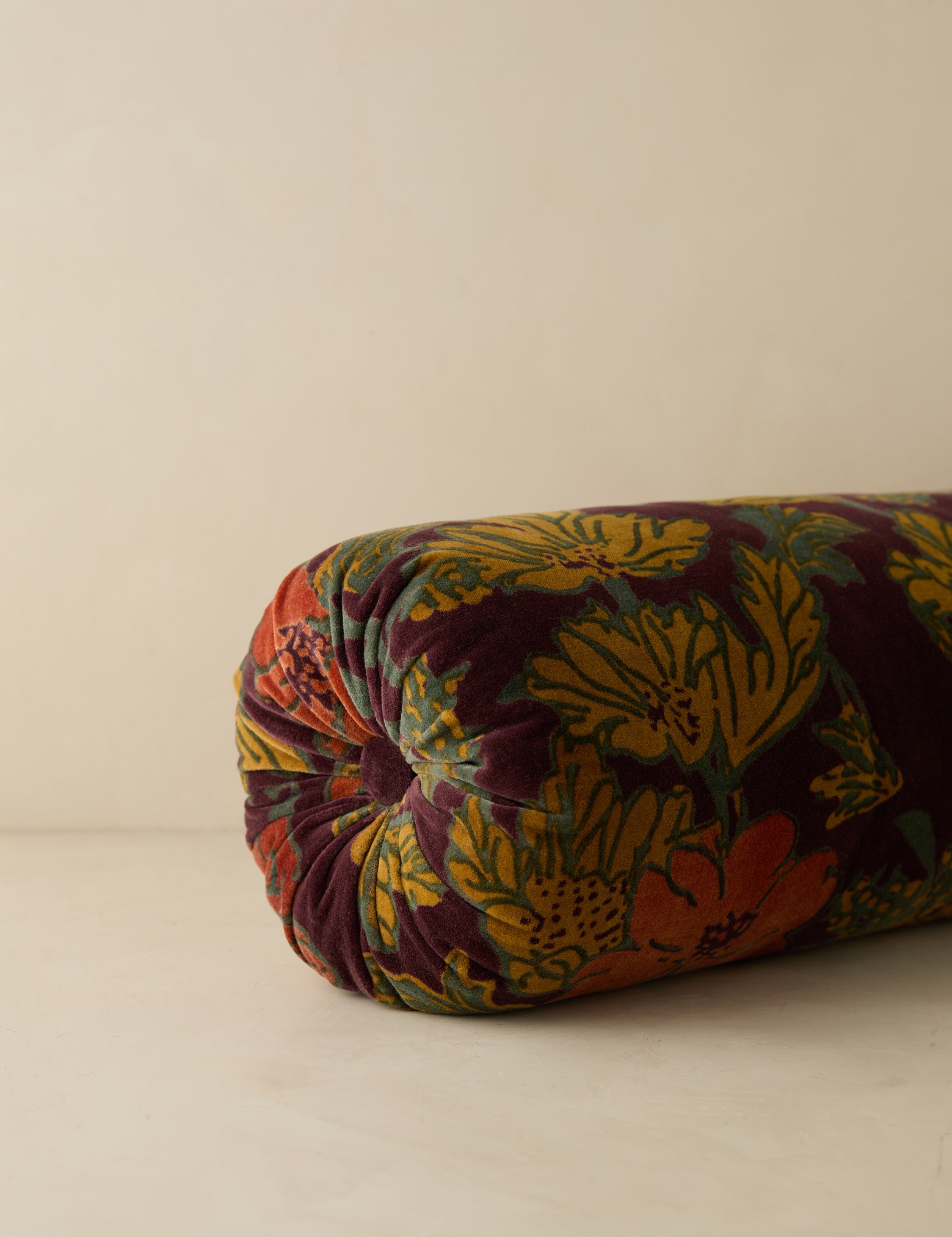 Aveline Velvet Pillow | Bold Floral Design, Luxurious Texture