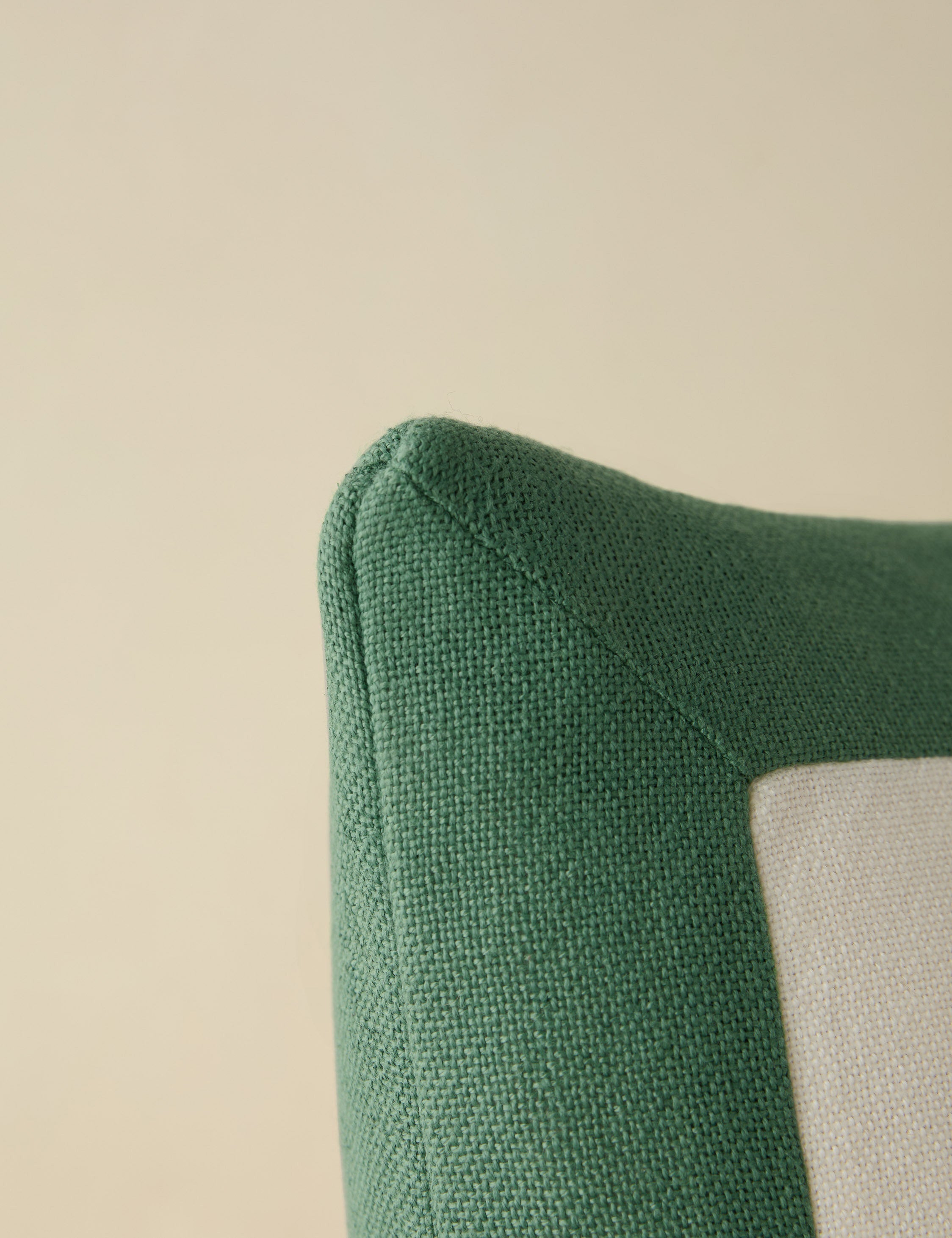Amica Outdoor Pillow | Colorful Border, Antique White Center