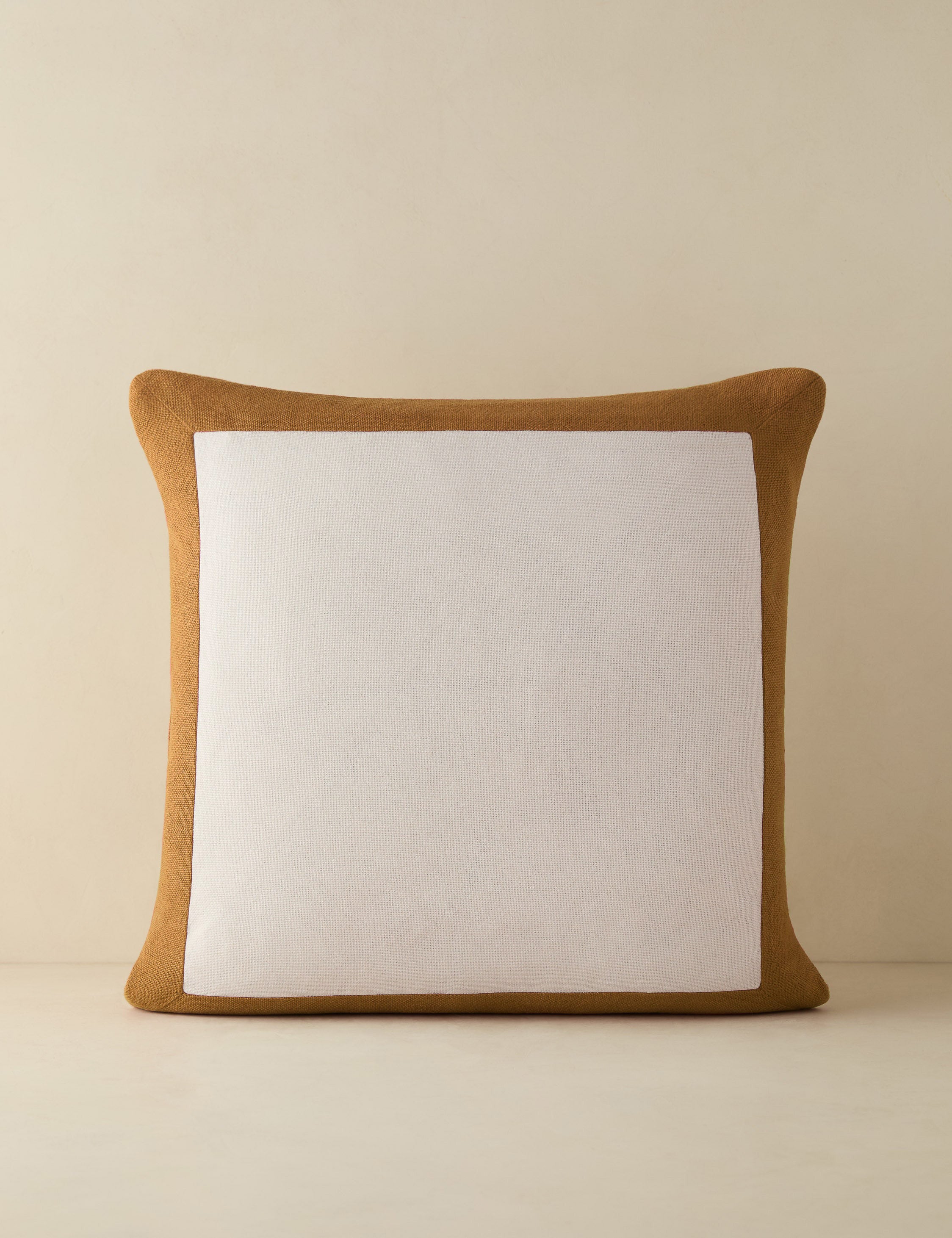 Amica Outdoor Pillow | Colorful Border, Antique White Center