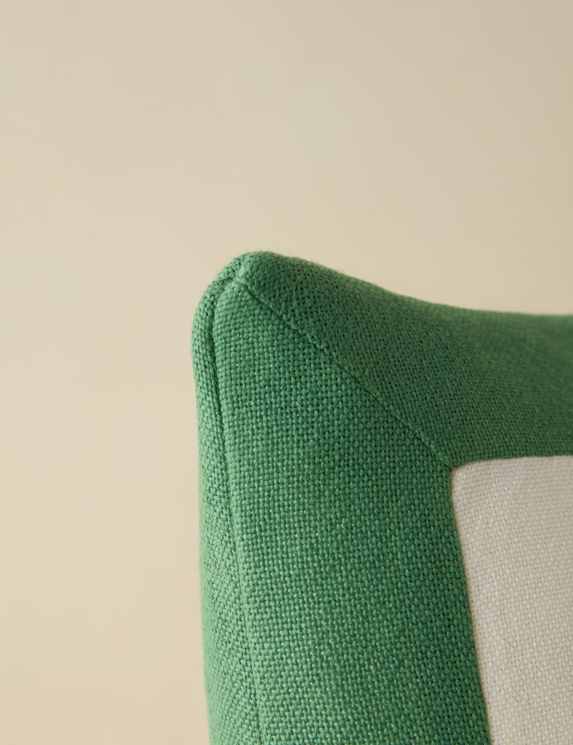 Amica Outdoor Pillow | Colorful Border, Antique White Center