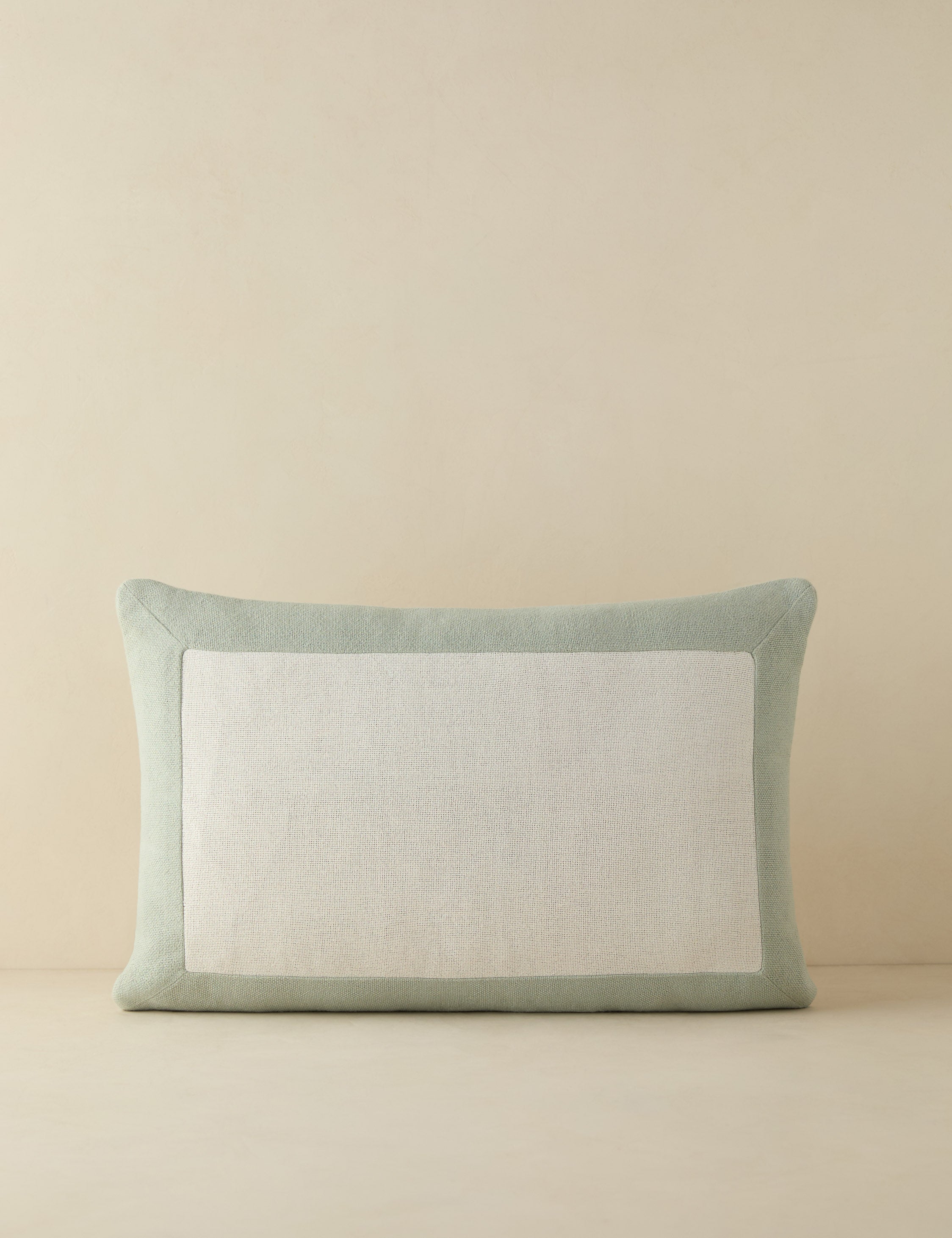 Amica Outdoor Pillow | Colorful Border, Antique White Center
