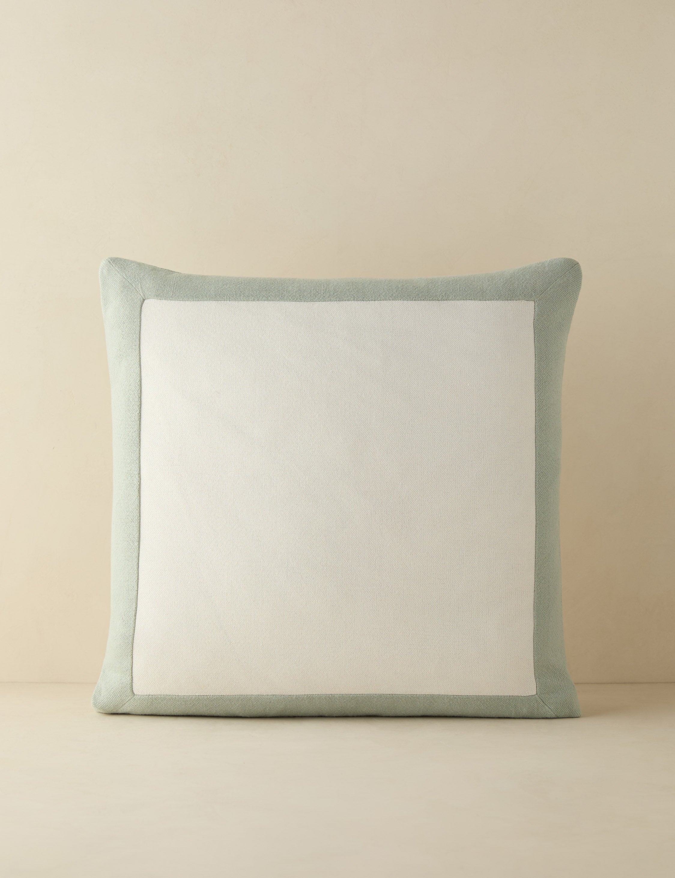Amica Outdoor Pillow | Colorful Border, Antique White Center