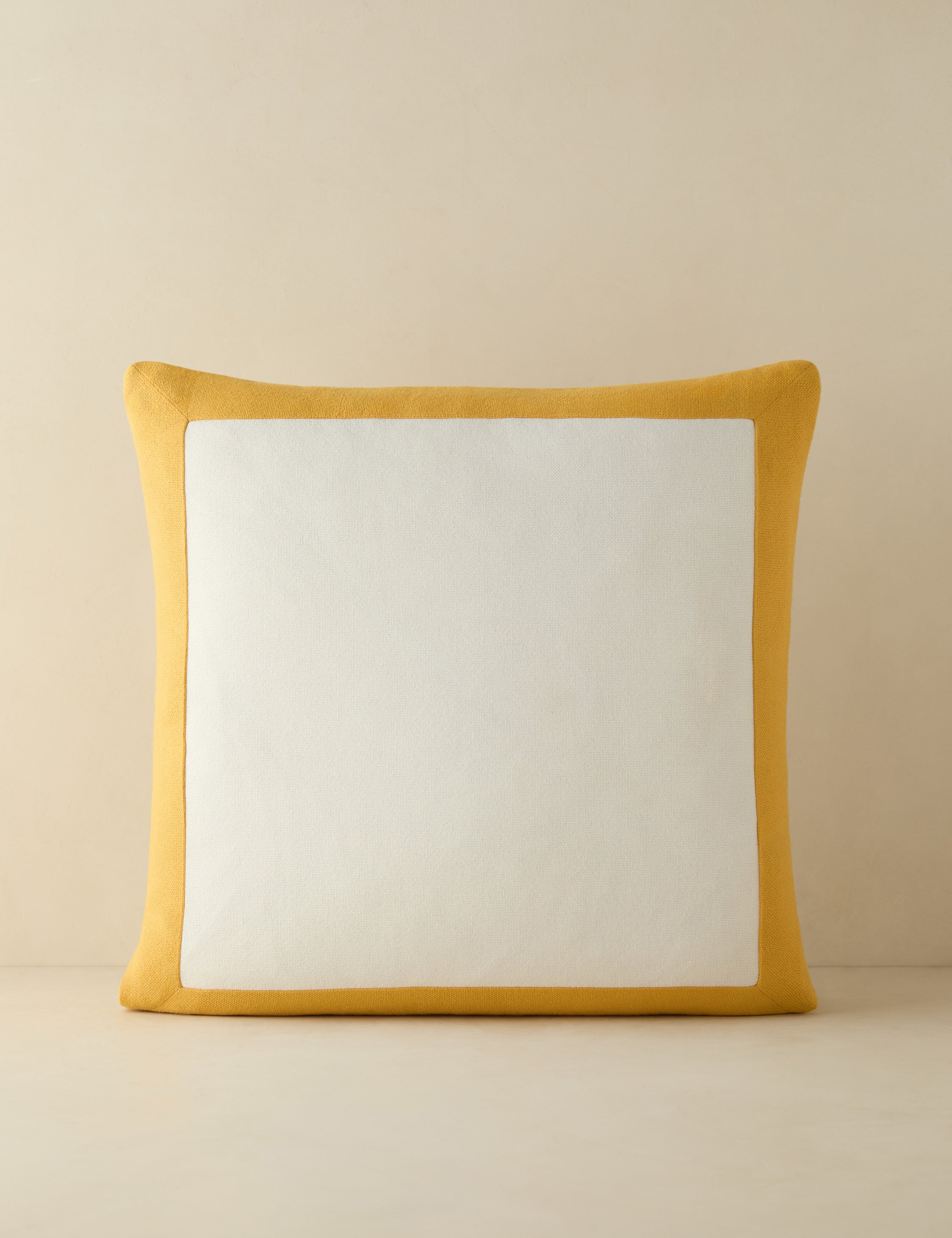 Amica Outdoor Pillow | Colorful Border, Antique White Center