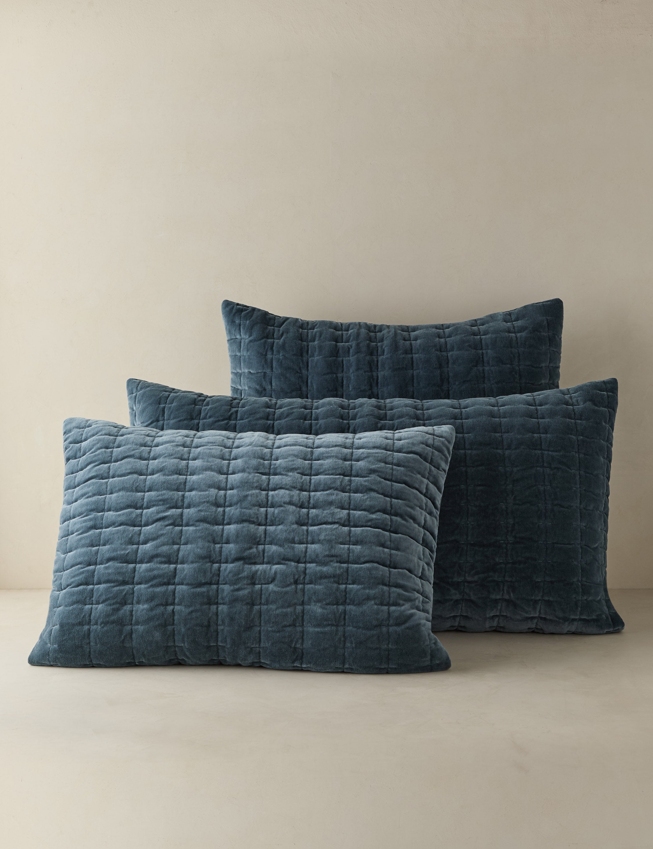 Astra Velvet Sham | Quilted Texture, Luxurious Touch