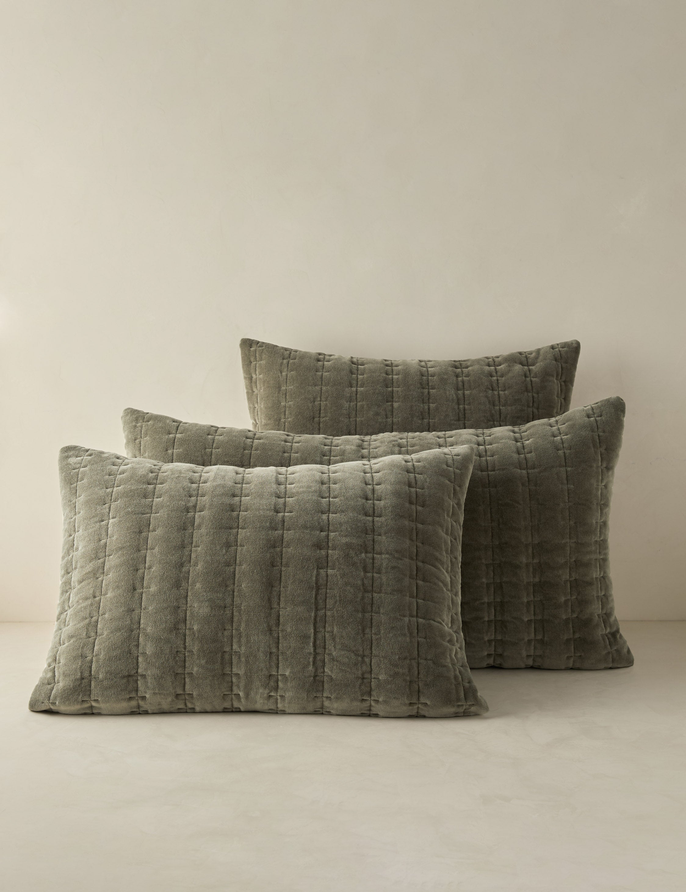 Astra Velvet Sham | Quilted Texture, Luxurious Touch