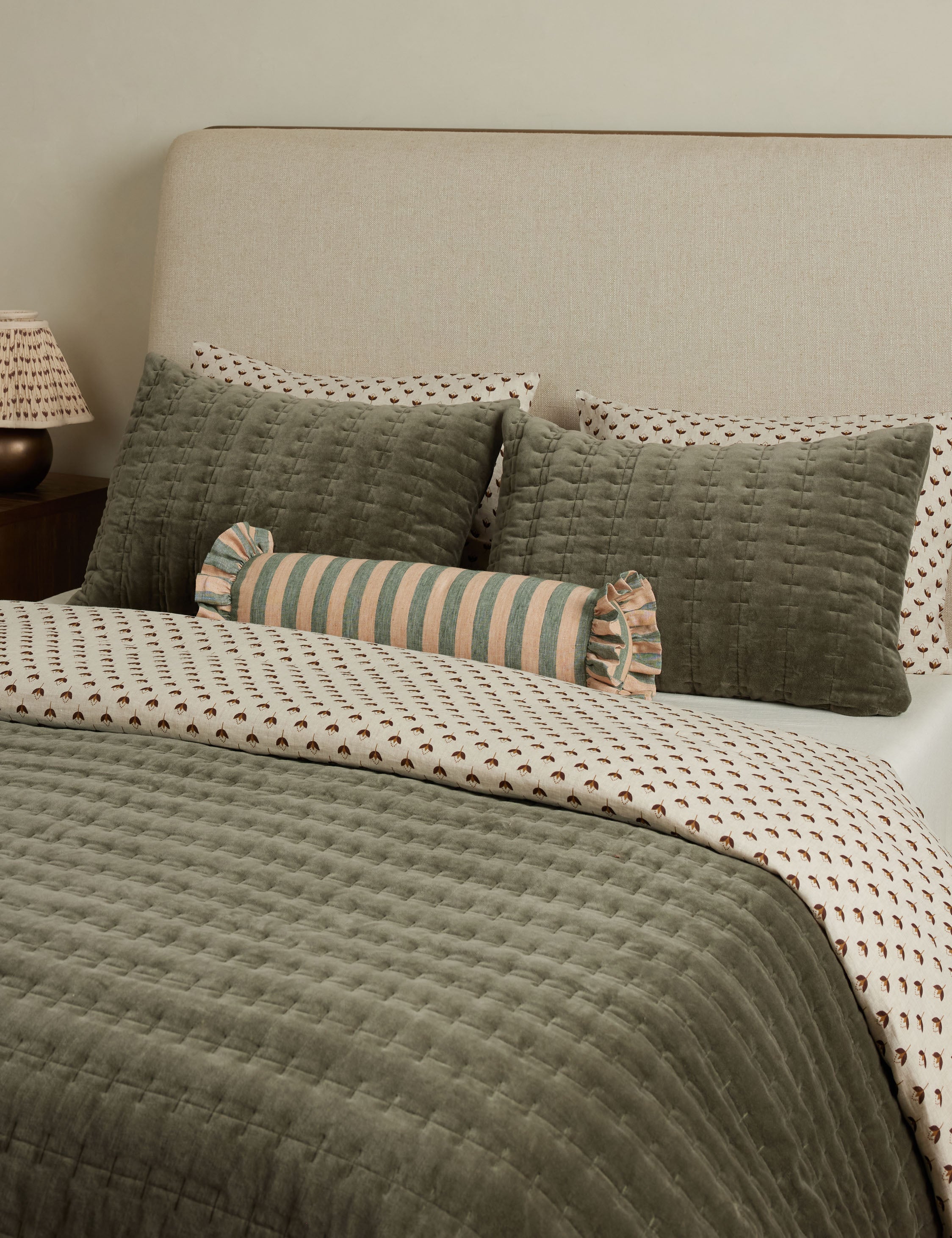 Astra Velvet Sham | Luxurious Quilted Texture
