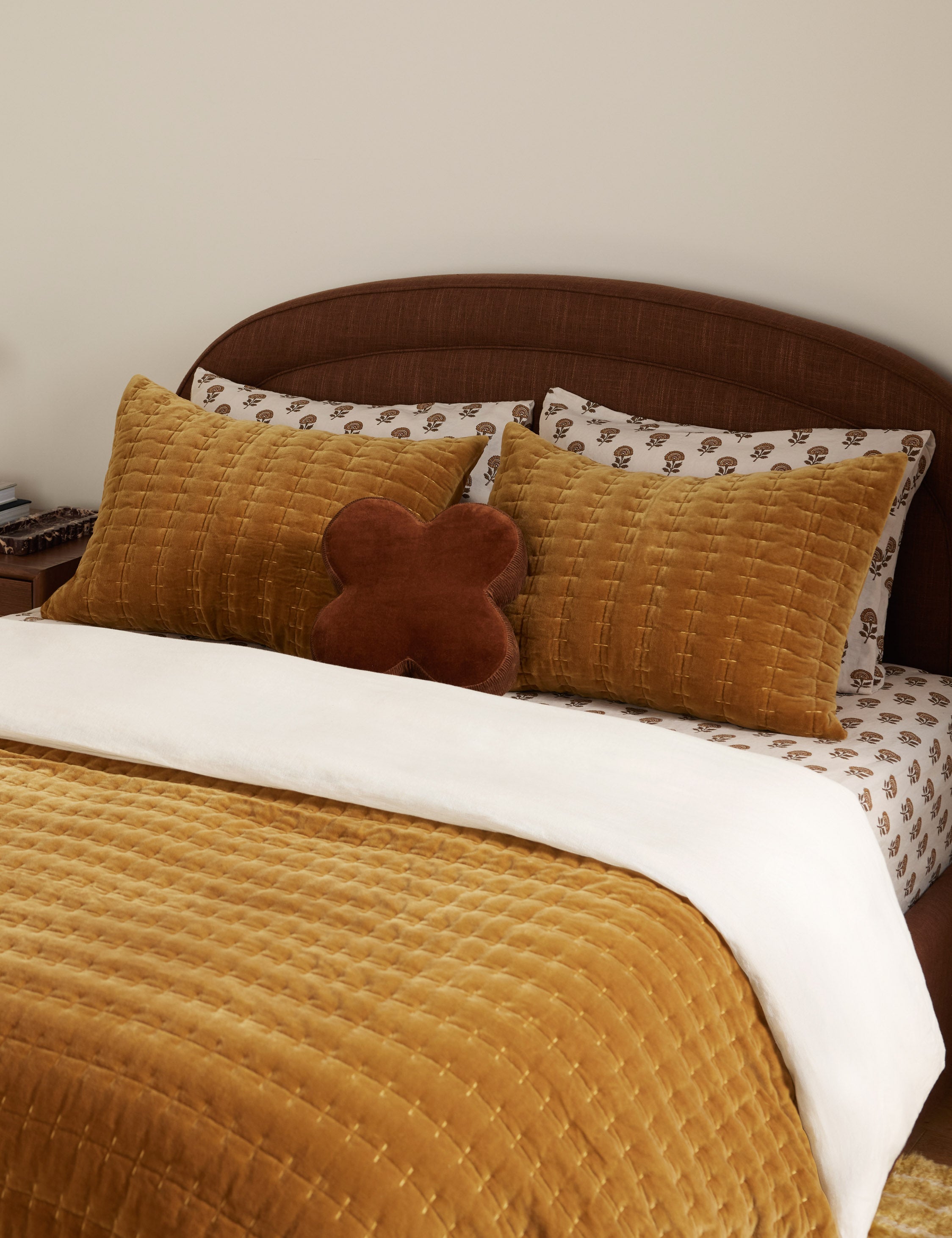 Astra Velvet Sham | Luxurious Quilted Texture