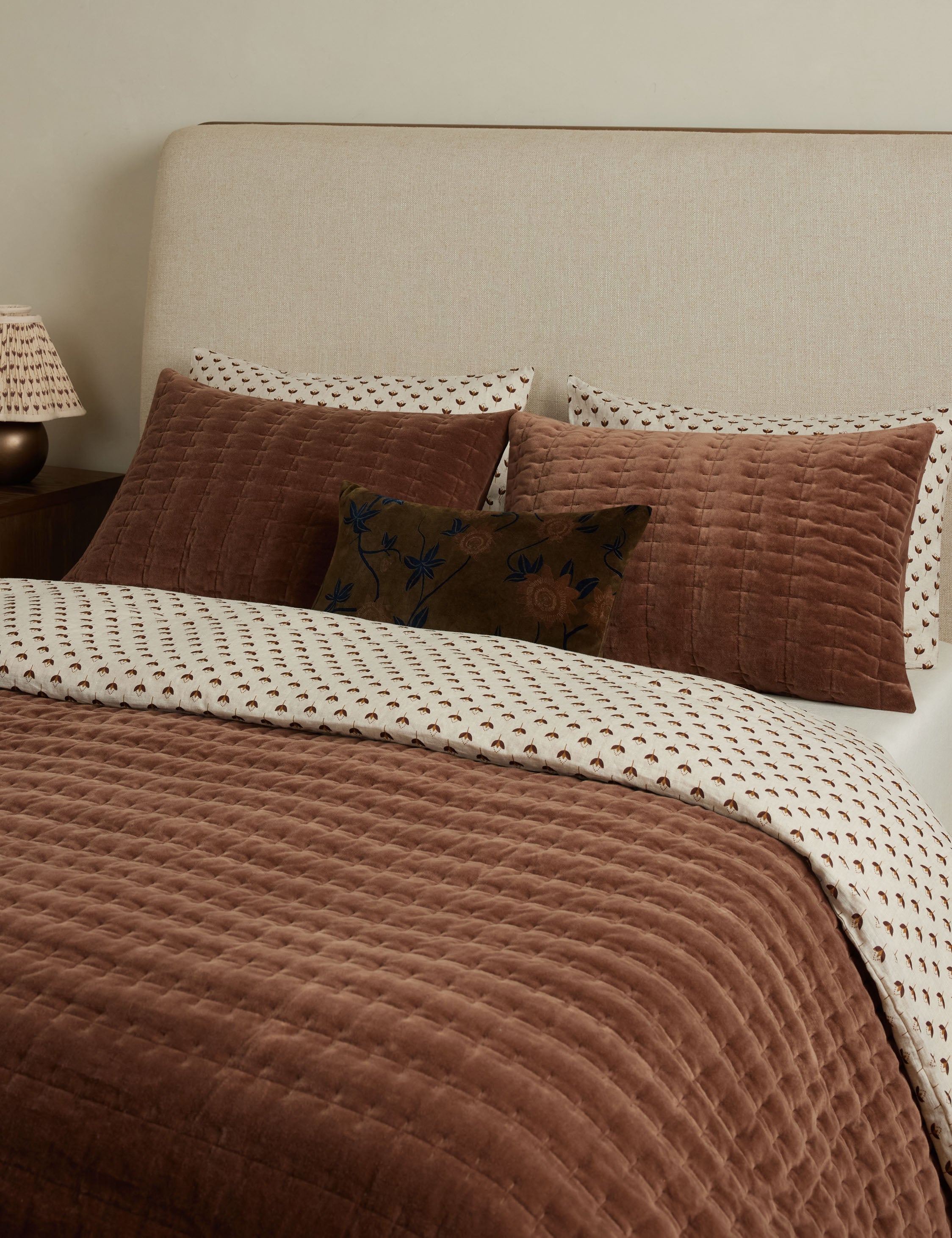 Astra Velvet Sham | Quilted Texture, Luxurious Touch