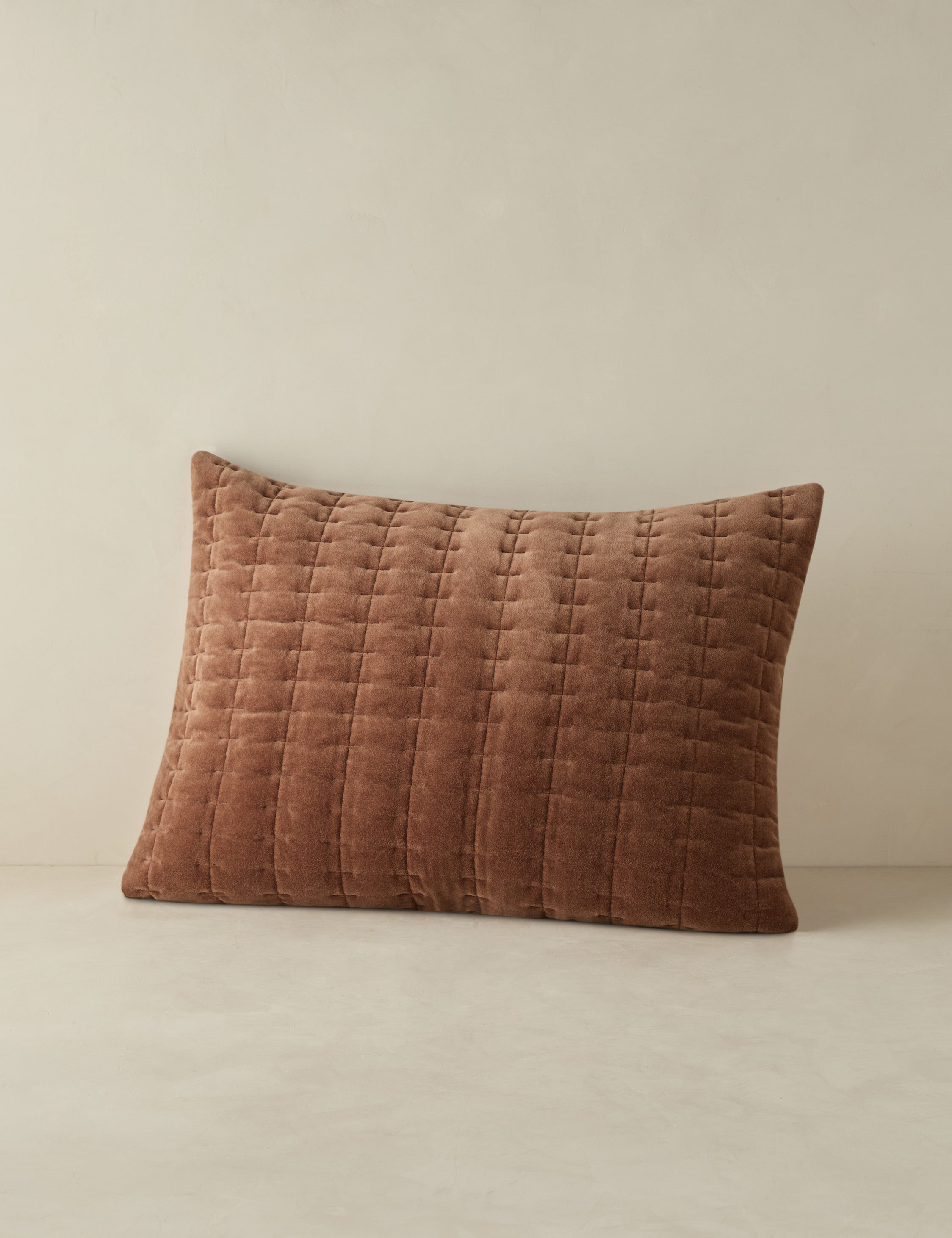 Astra Velvet Sham | Luxurious Quilted Texture