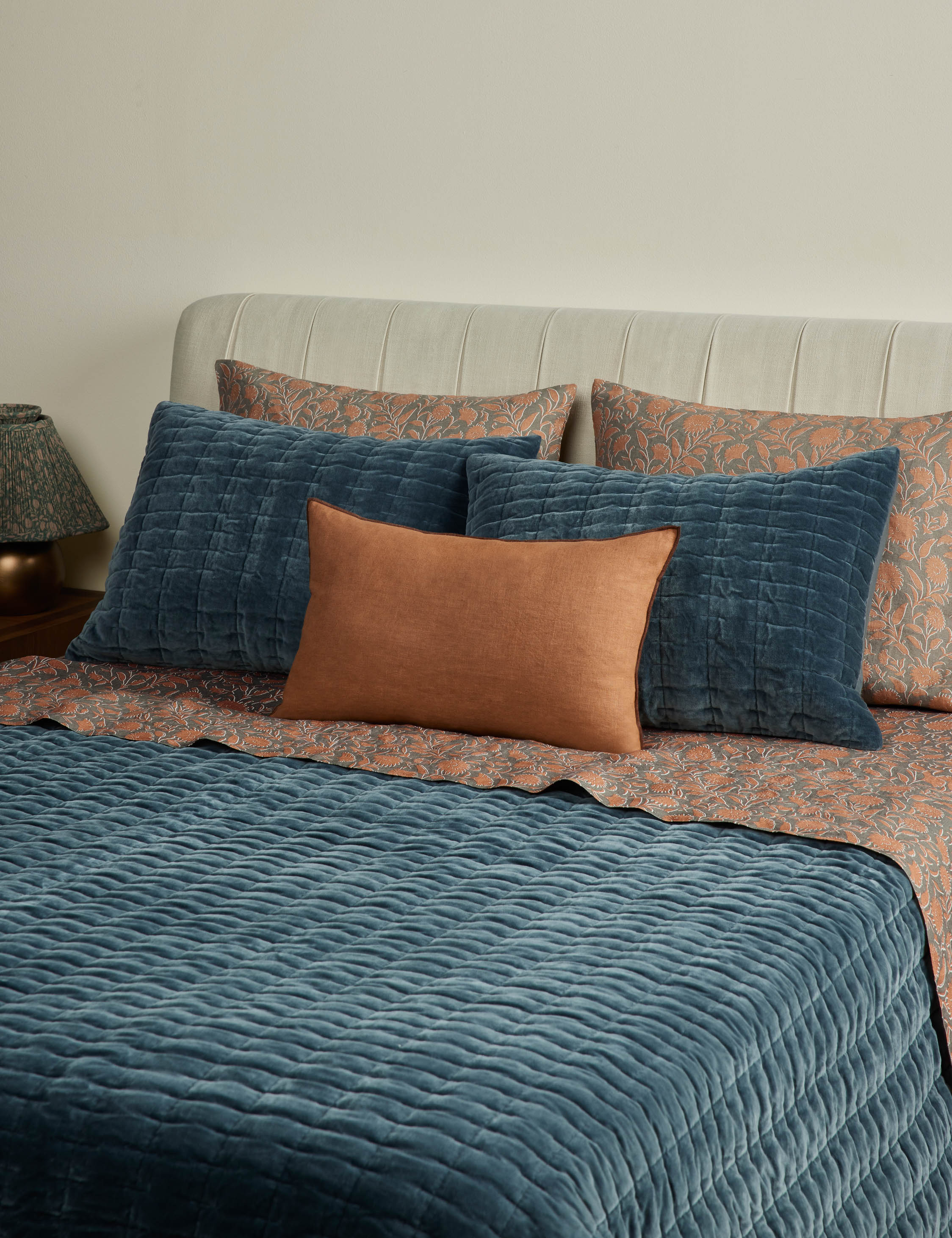 Aveline Velvet Quilt | Luxurious Textured Bedding