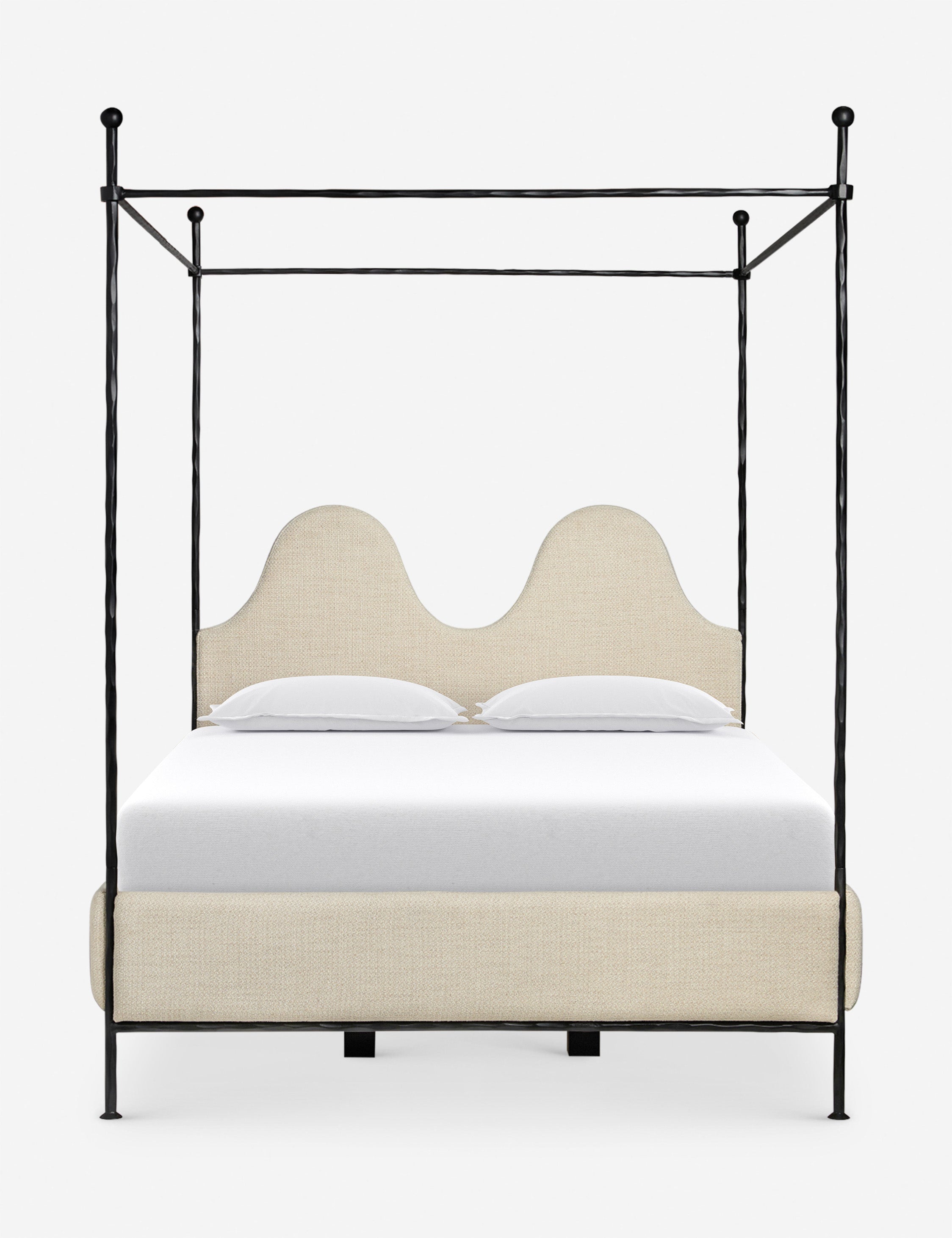 Aurelia Canopy Bed | Airy Iron Frame, Platform Design