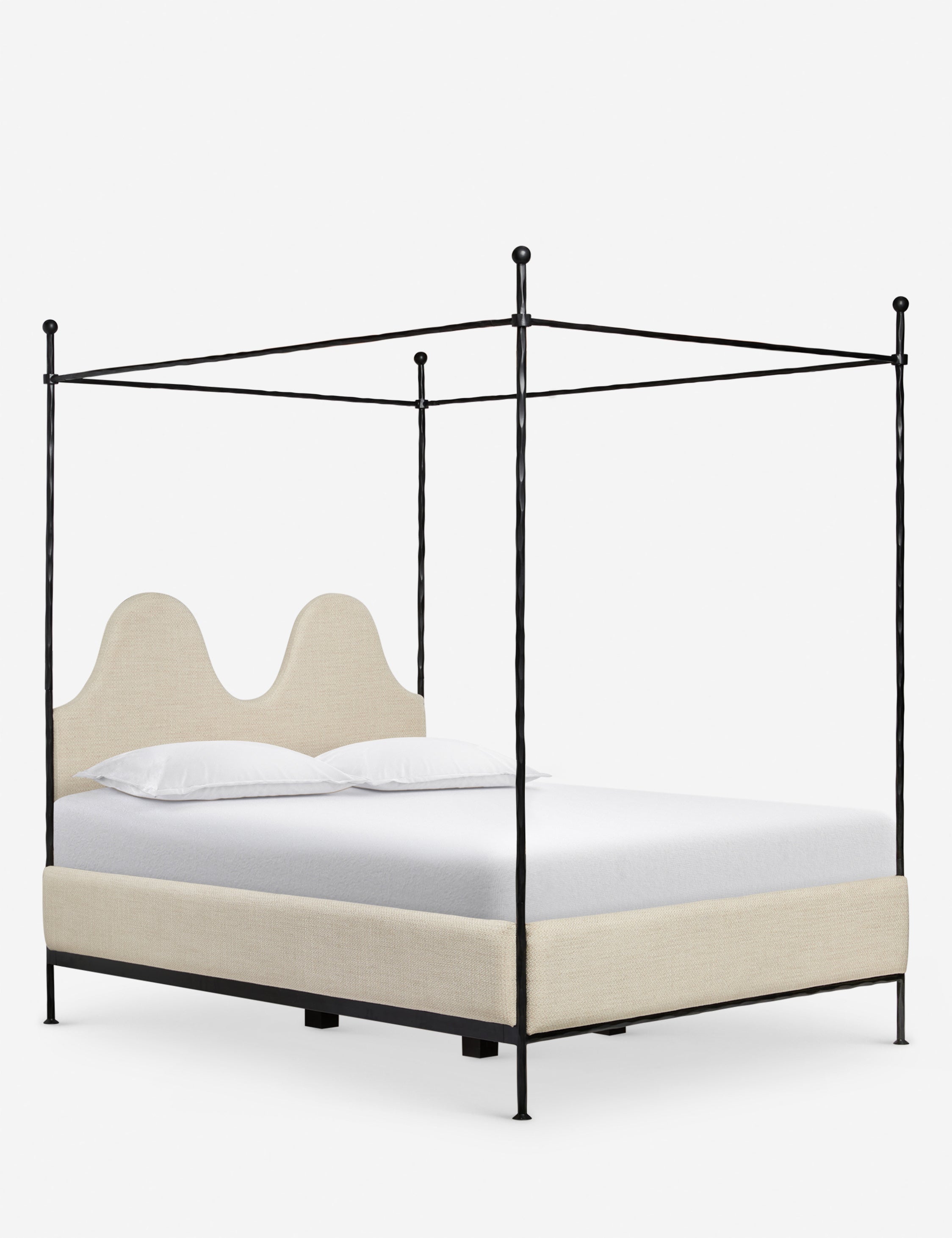 Aurelia Canopy Bed | Airy Iron Frame, Platform Design