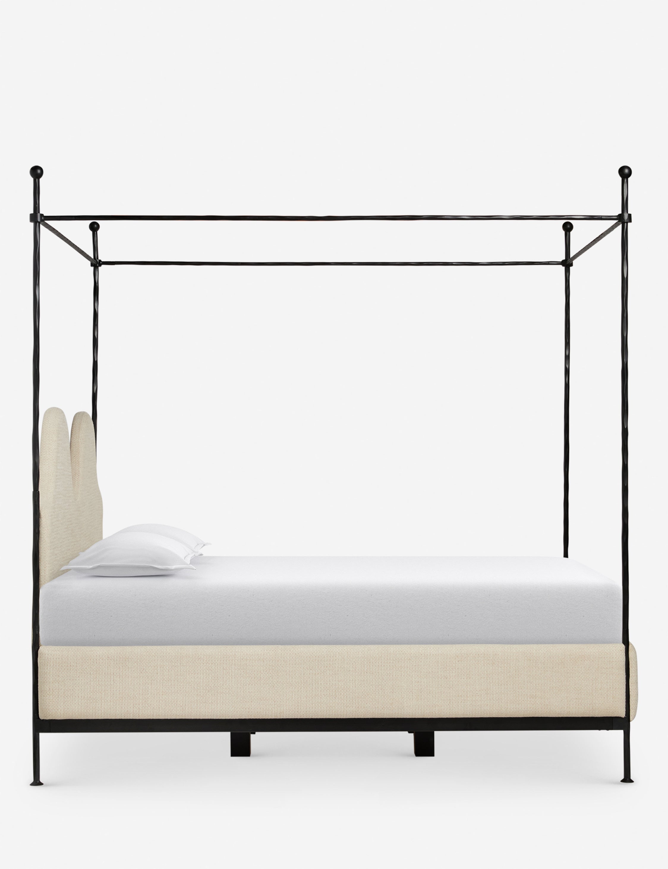Aurelia Canopy Bed | Airy Iron Frame, Platform Design