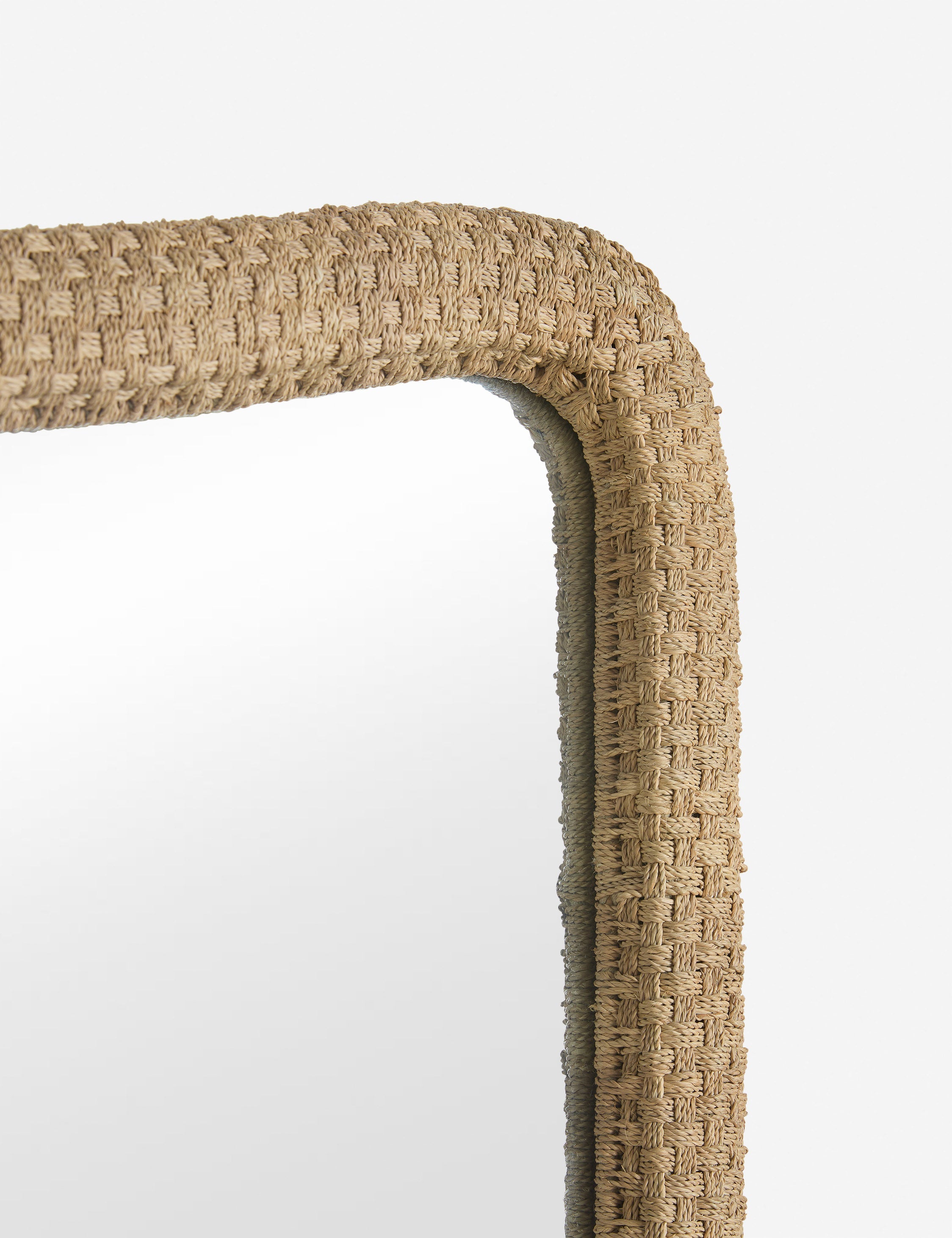 Alora Wall Mirror | Woven Frame, Curved Design