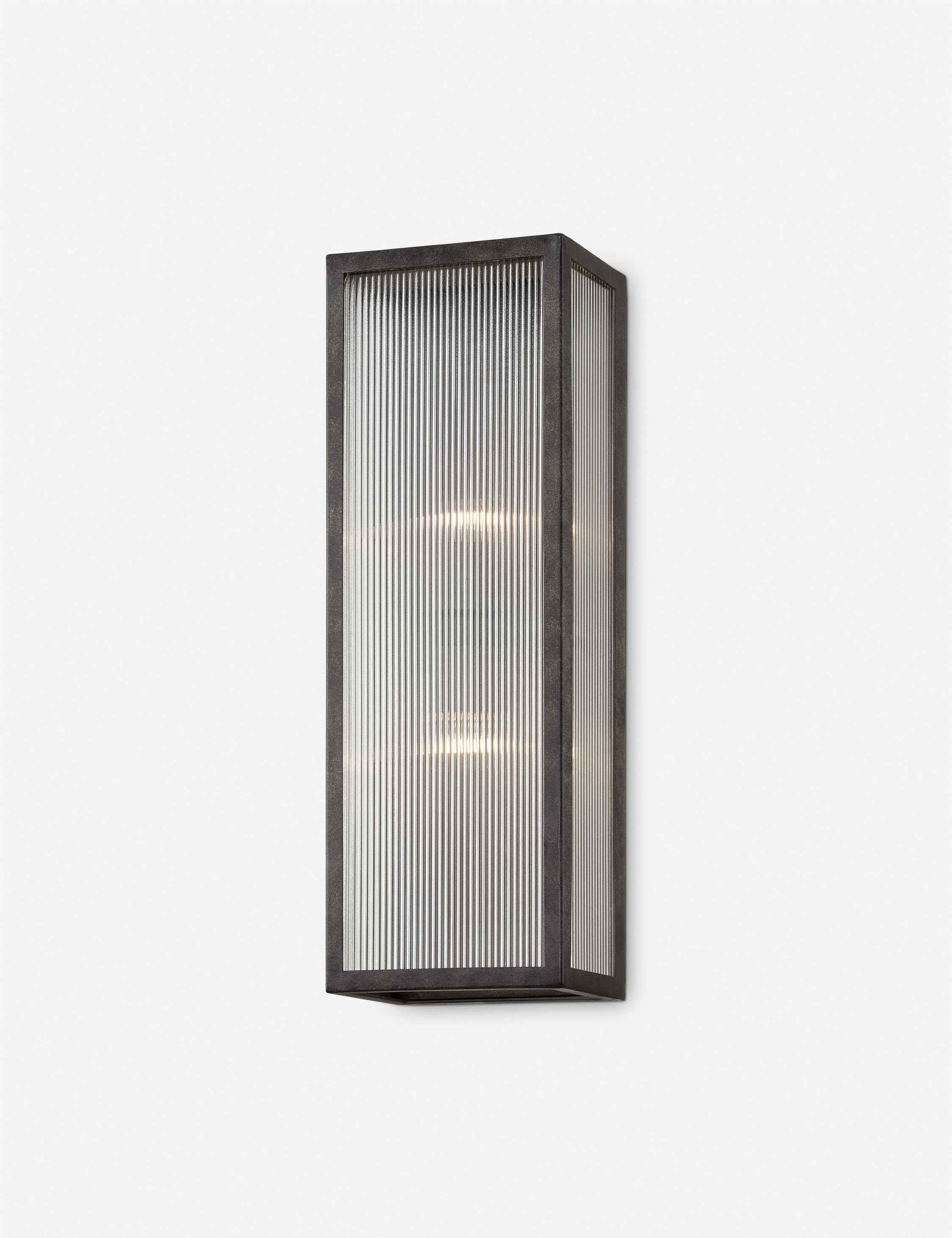 Allegra Outdoor Sconce | Fluted Glass, Art Deco Design