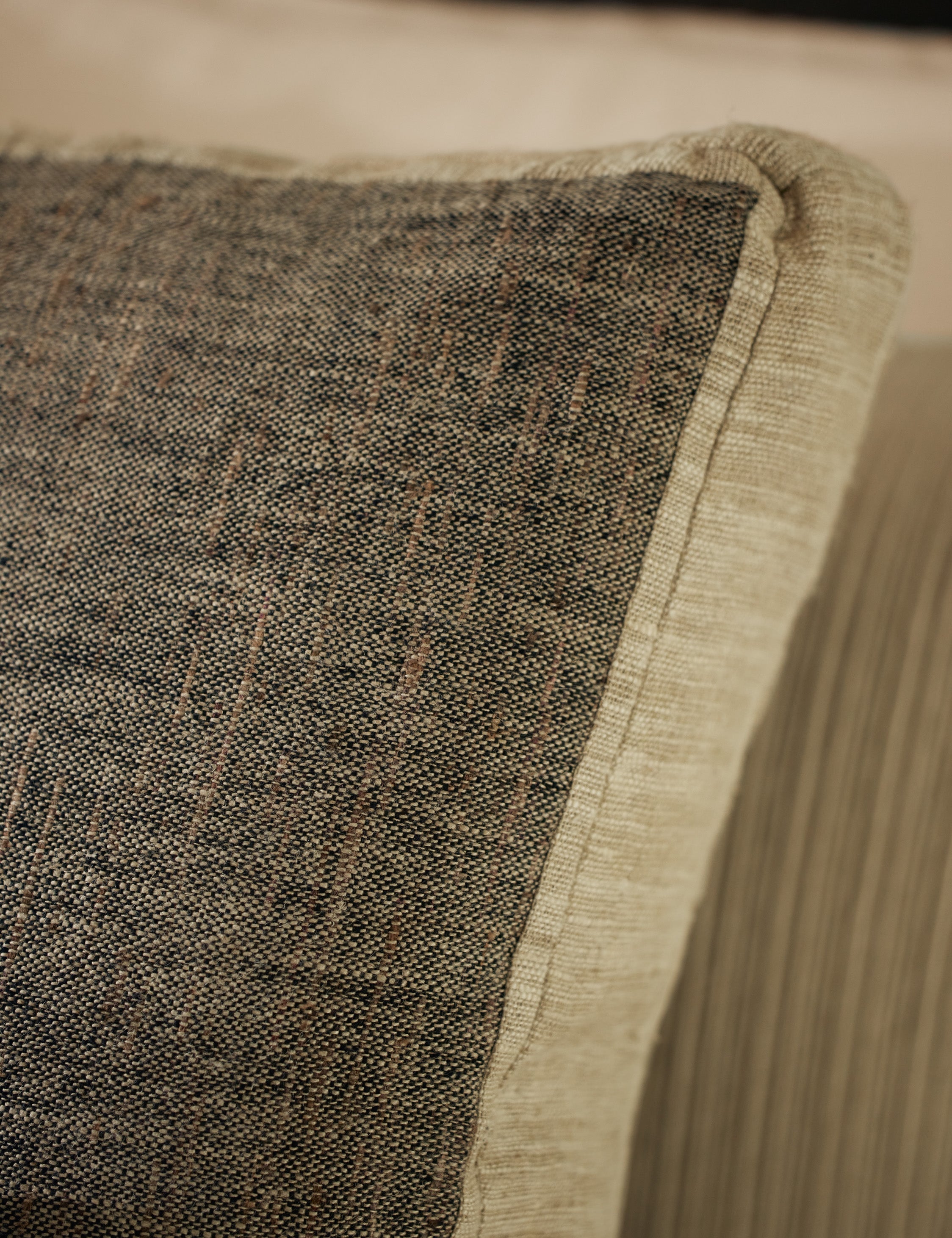 Luma Box Pillow | Linen Silk, Earthy Tones