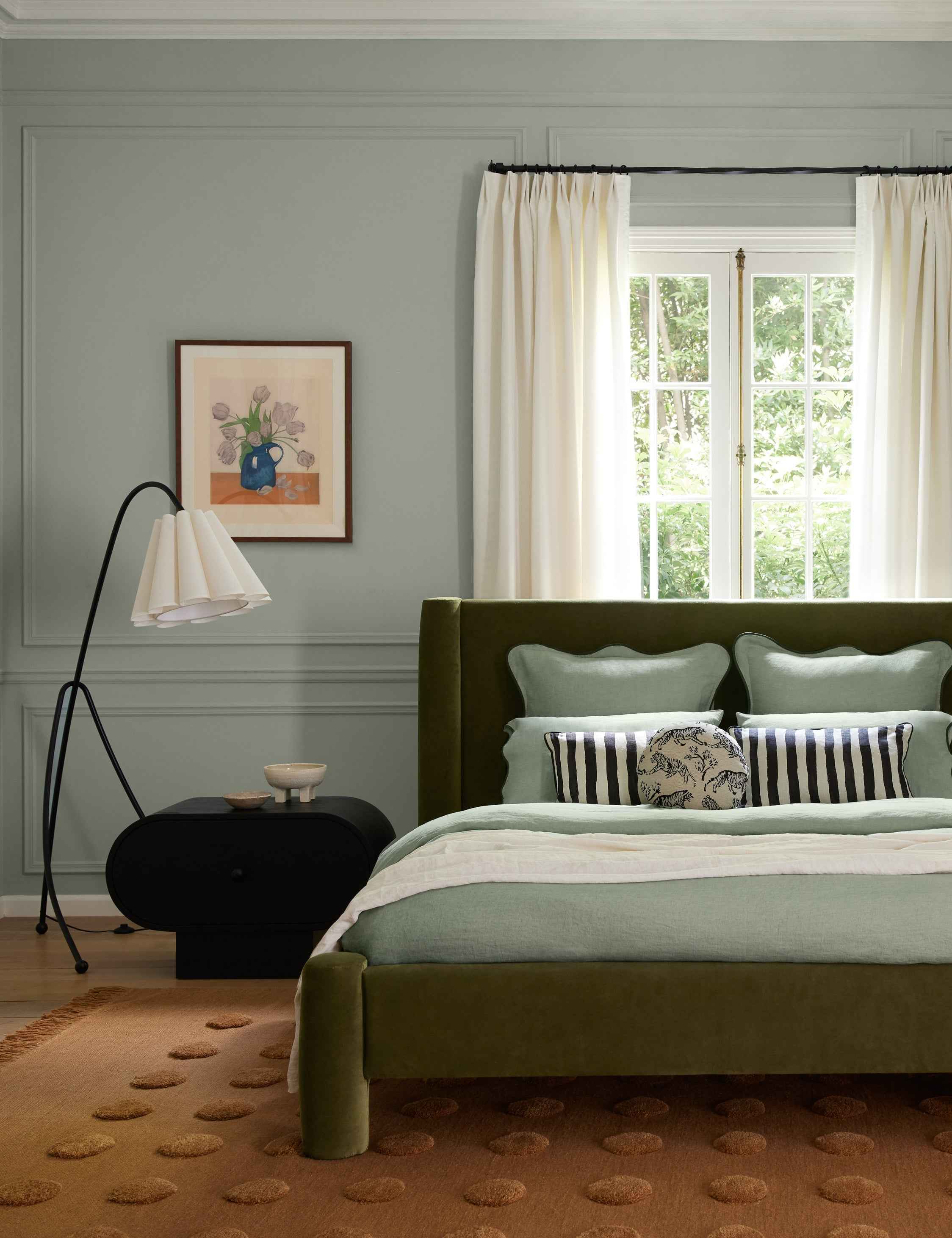 Bello Stripe Linen Pillow | Modern Painted Design