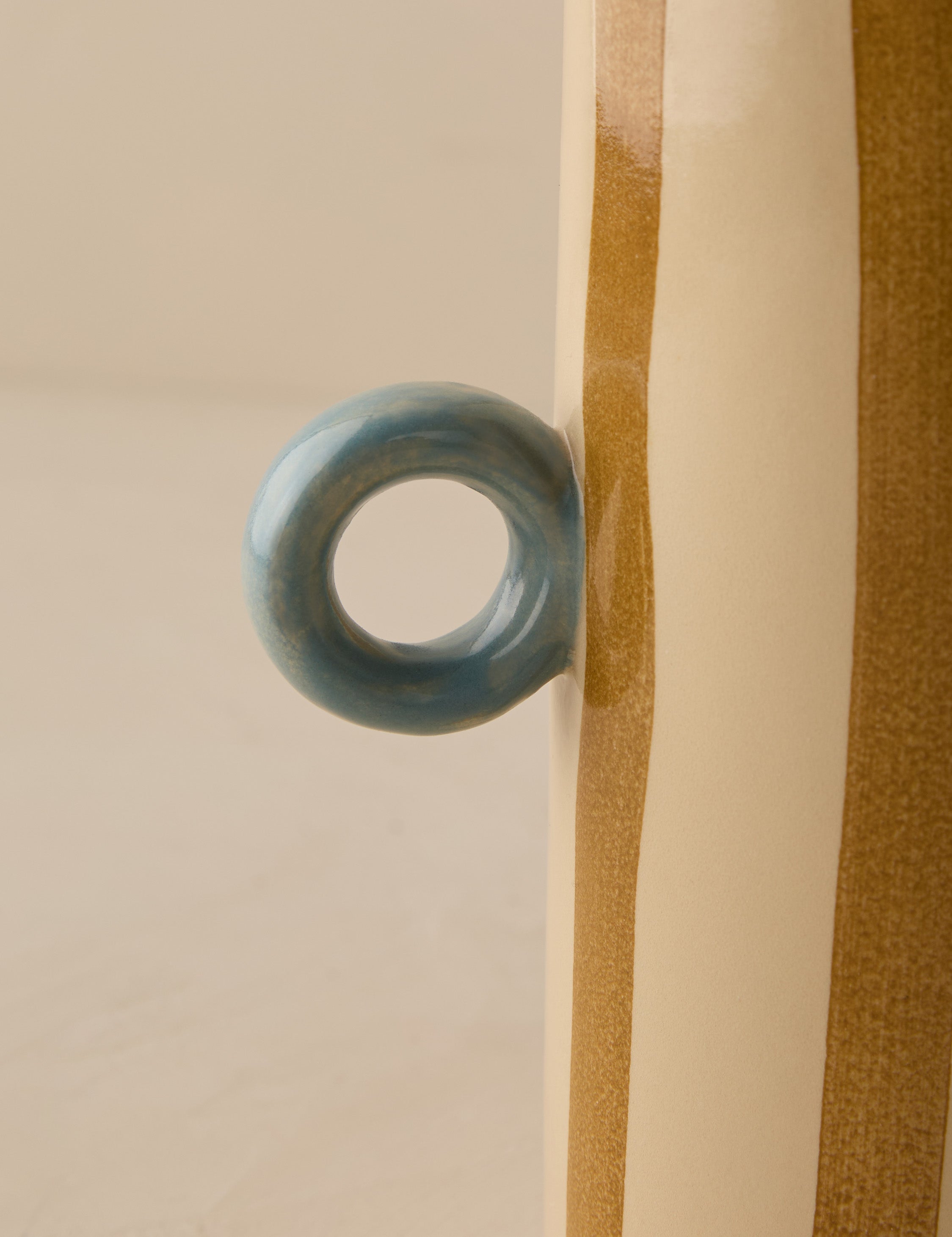 Bela Hand-Painted Vase | Ceramic with Bold Stripe Detailing