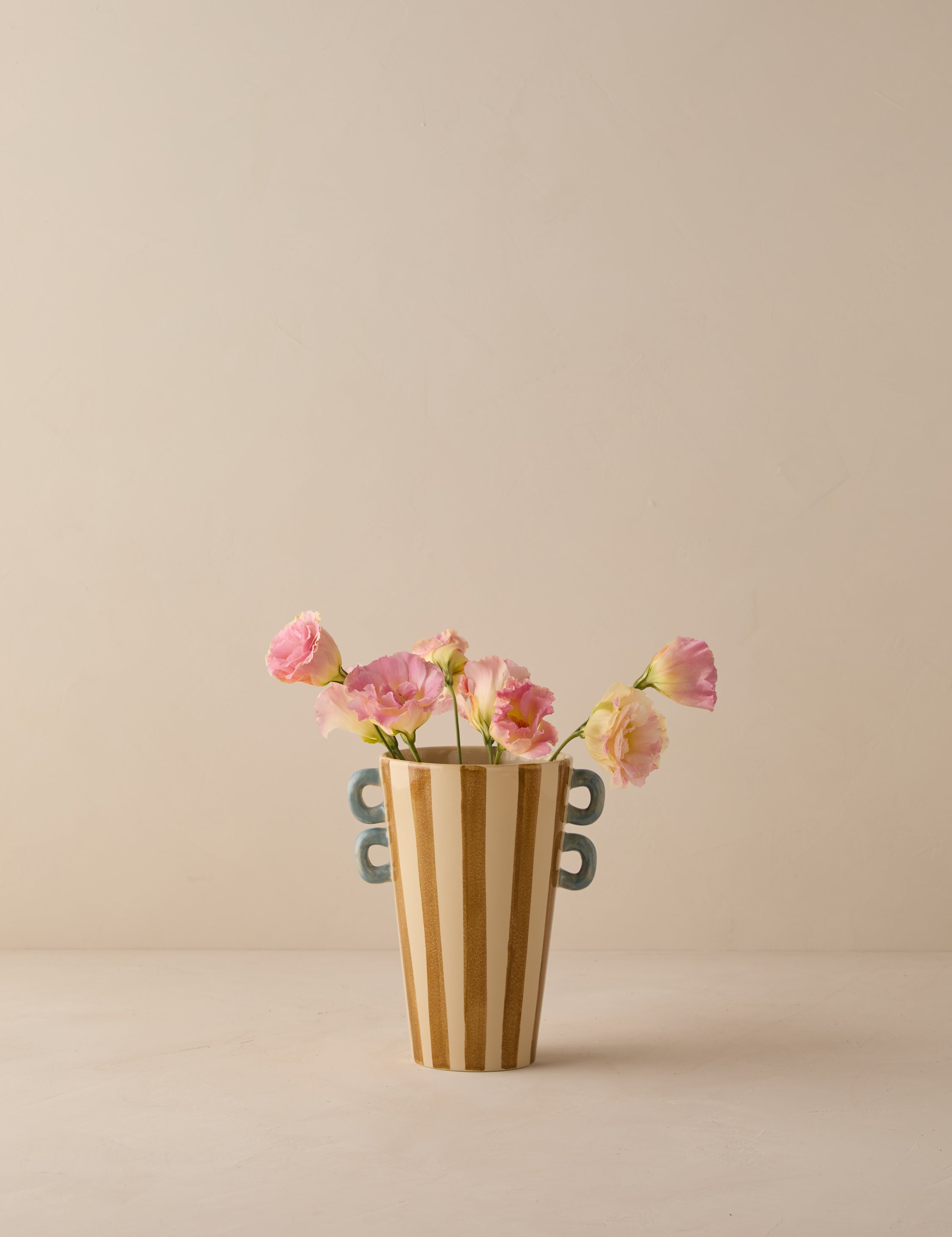 Bela Hand-Painted Vase | Ceramic with Bold Stripe Detailing