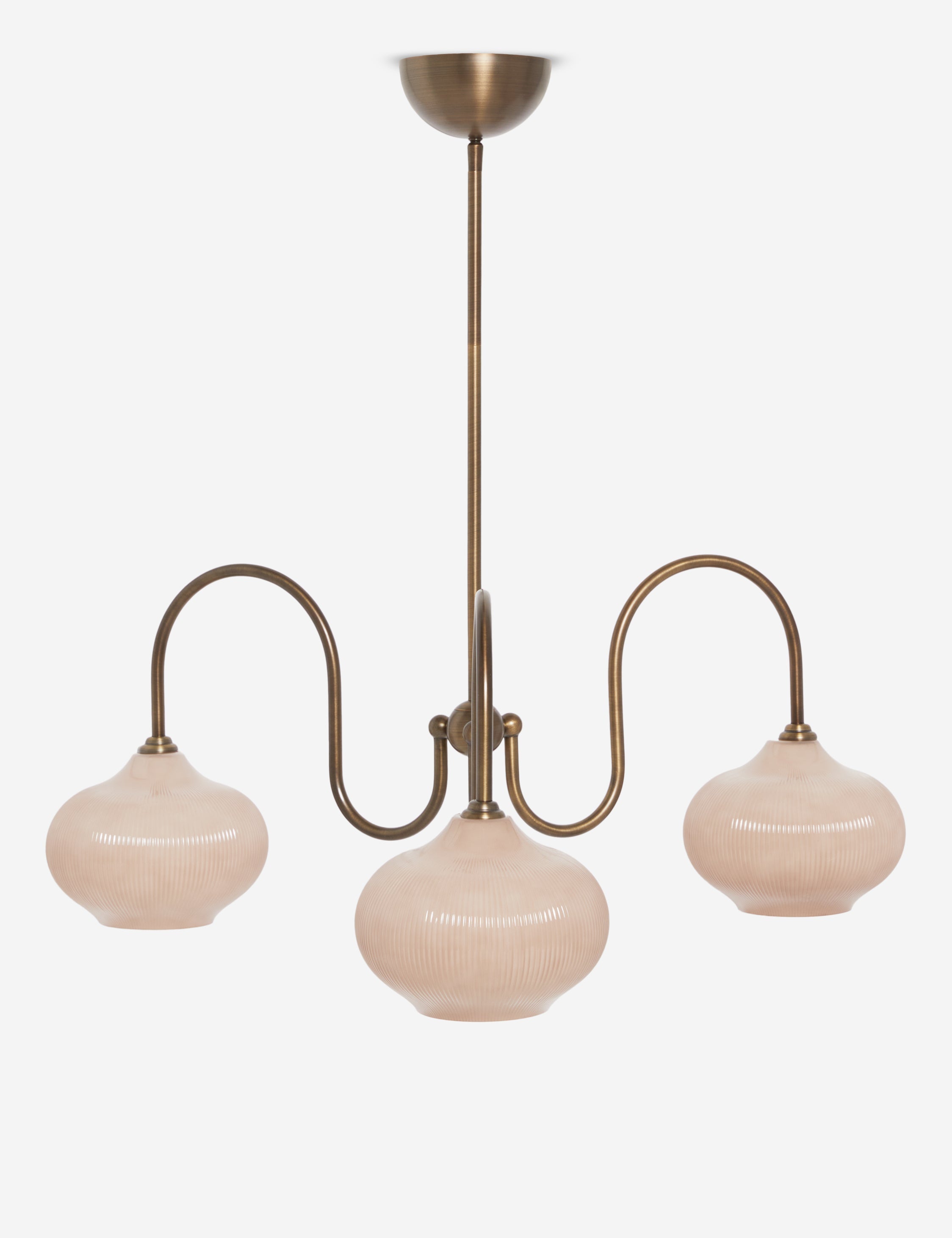 Bela Chandelier | Elegant Design, Pleated Glass Shades