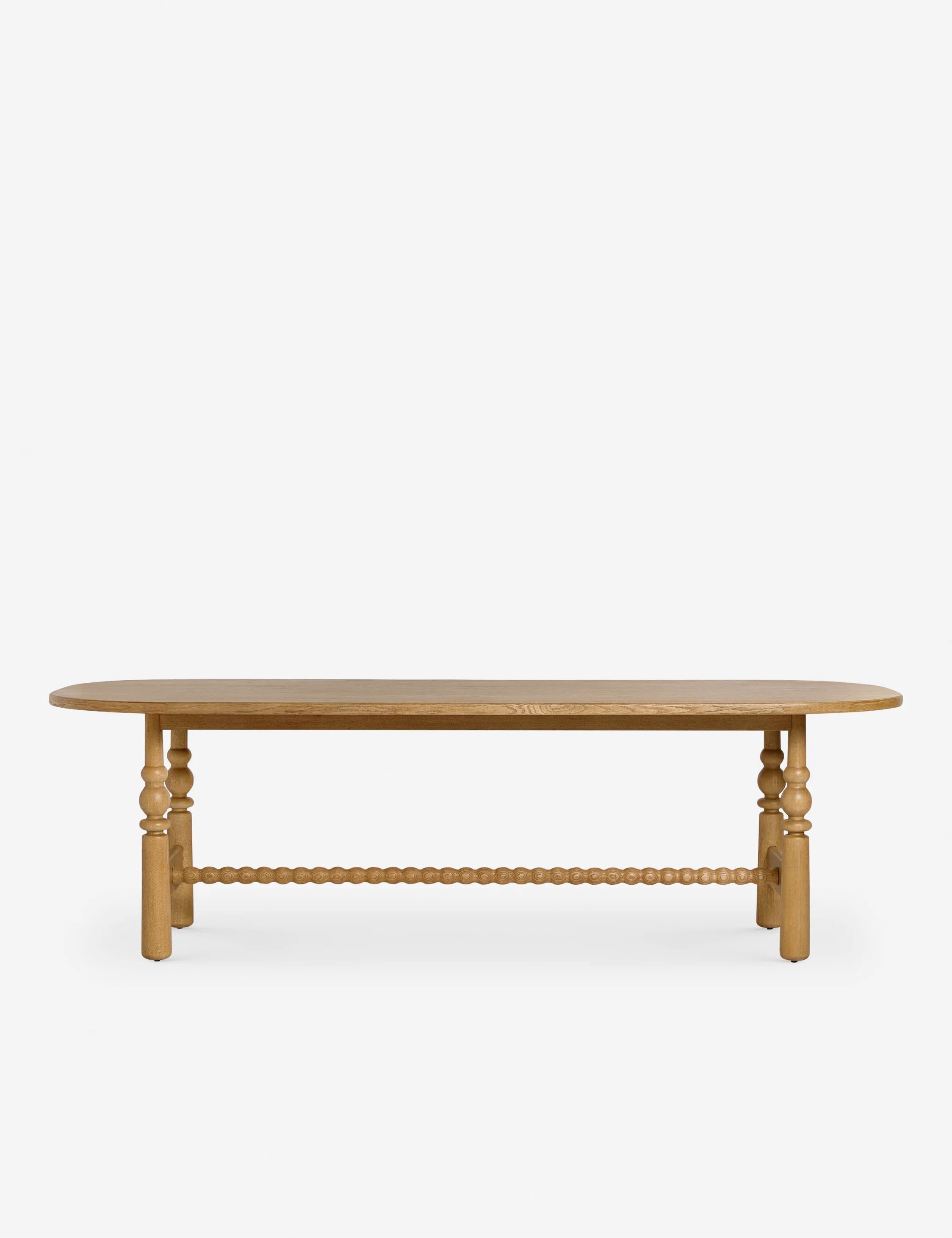 Bela Oval Dining Table | Modern Wood Design, Turned Legs