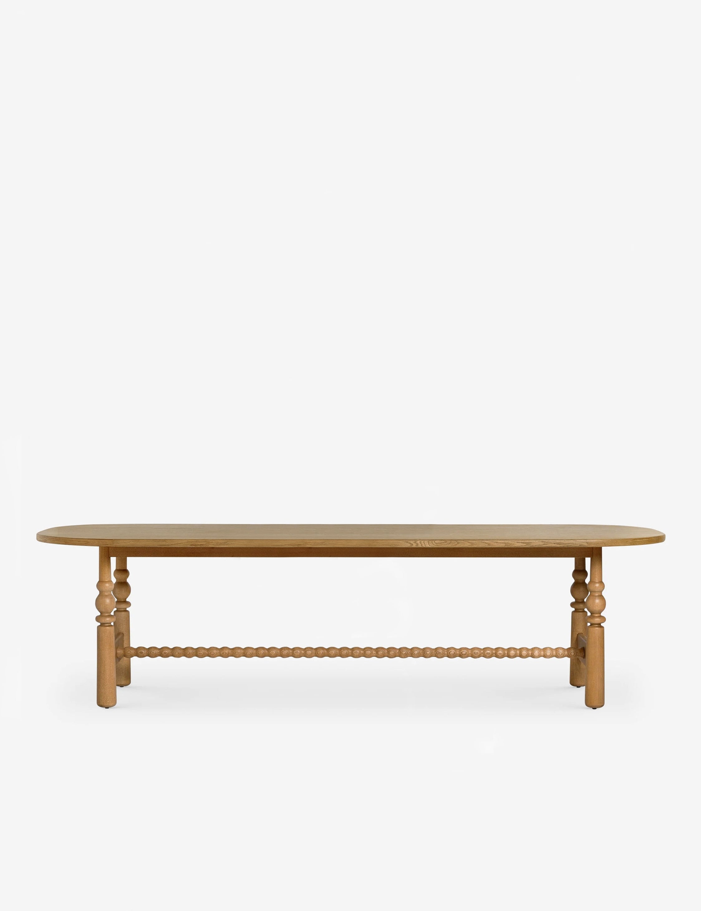 Bela Oval Dining Table | Modern Wood Design, Turned Legs