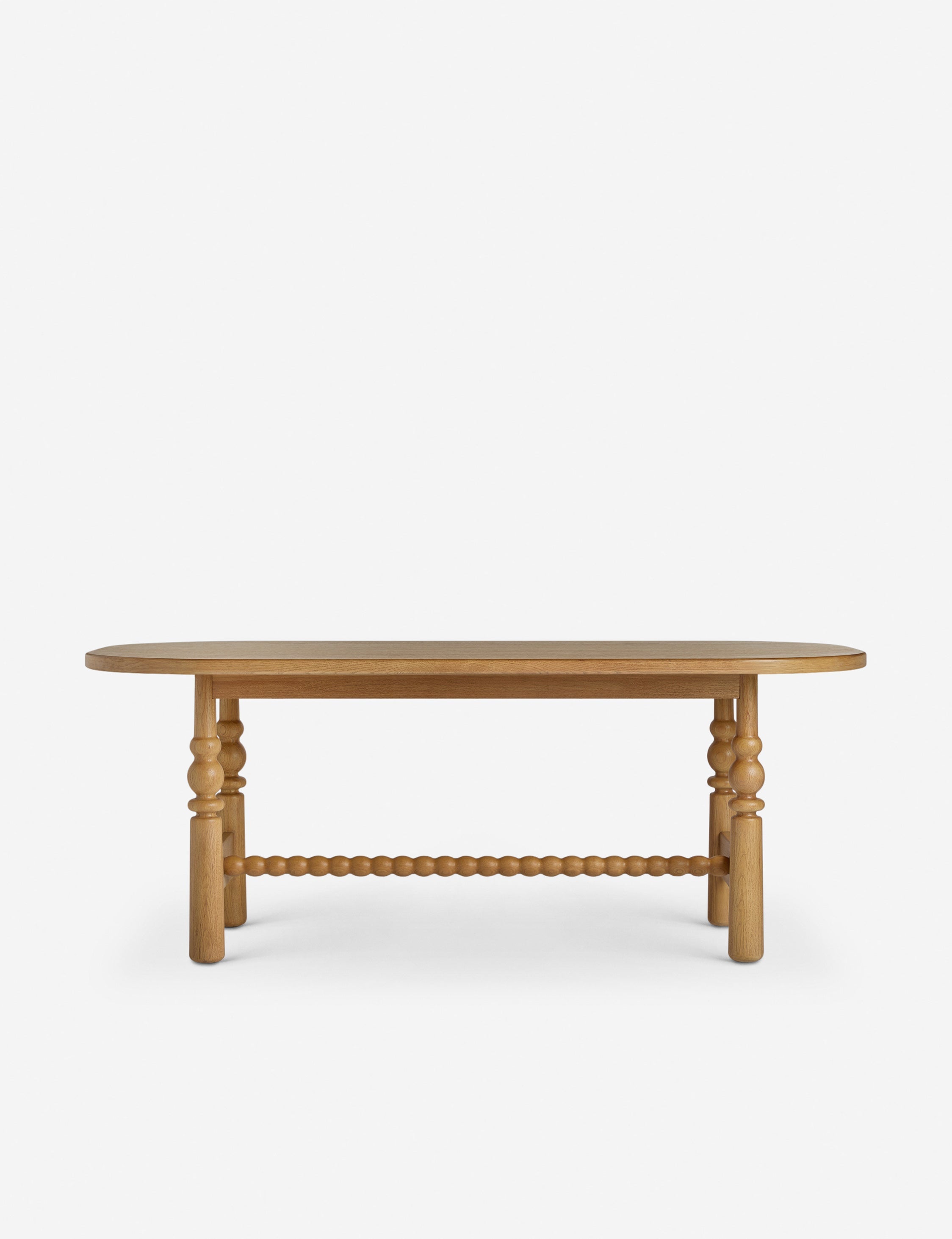 Bela Oval Dining Table | Modern Wood Design, Turned Legs