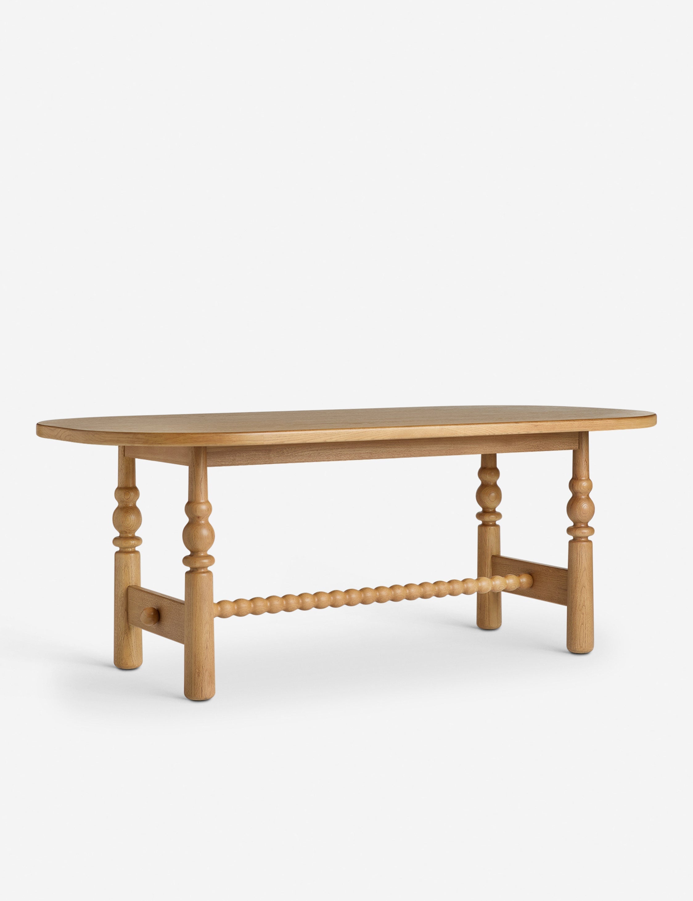 Bela Oval Dining Table | Modern Wood Design, Turned Legs