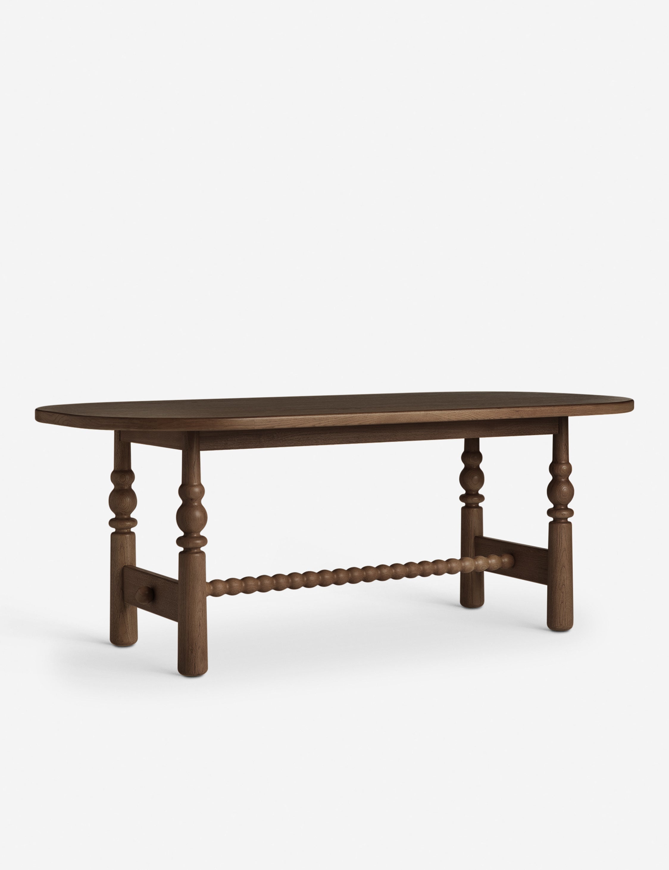 Bela Oval Dining Table | Modern Wood Design, Turned Legs